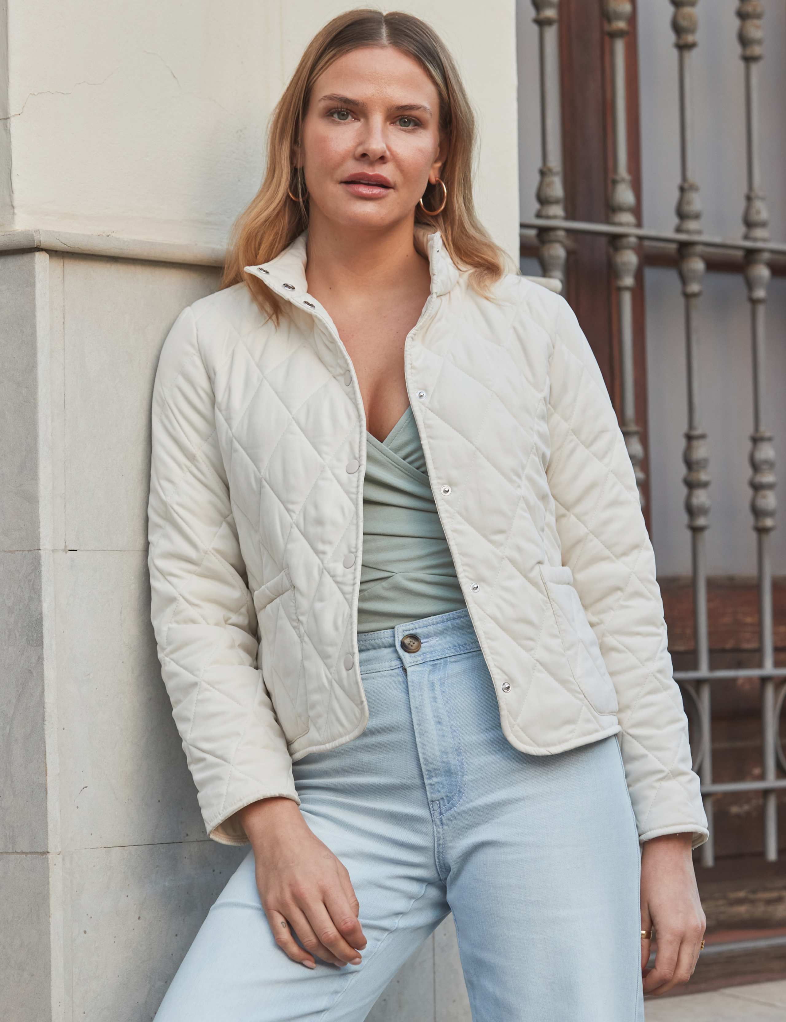 Quilted Collarless Jacket 3 of 5