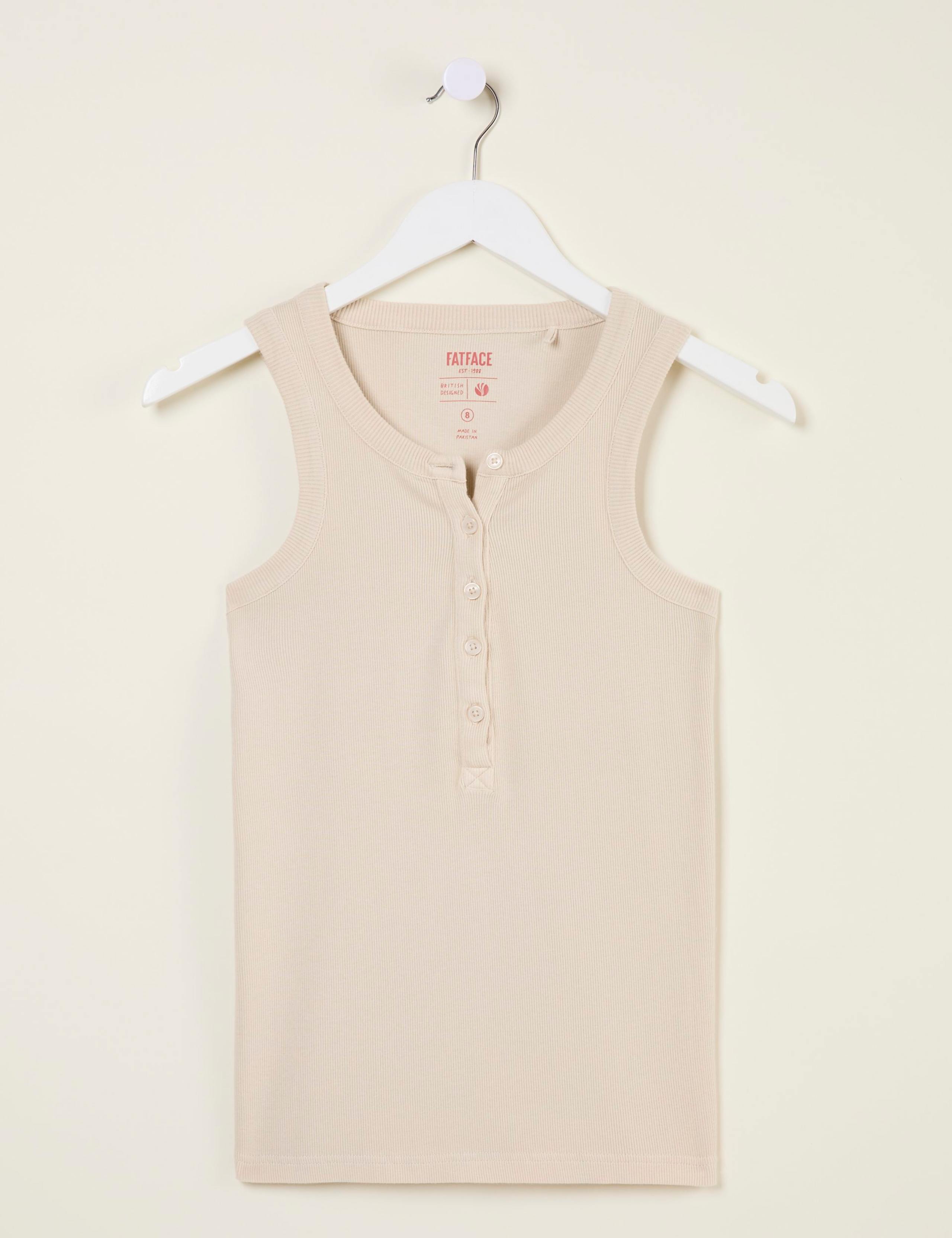 Cotton Rich Textured Ribbed Vest 2 of 5