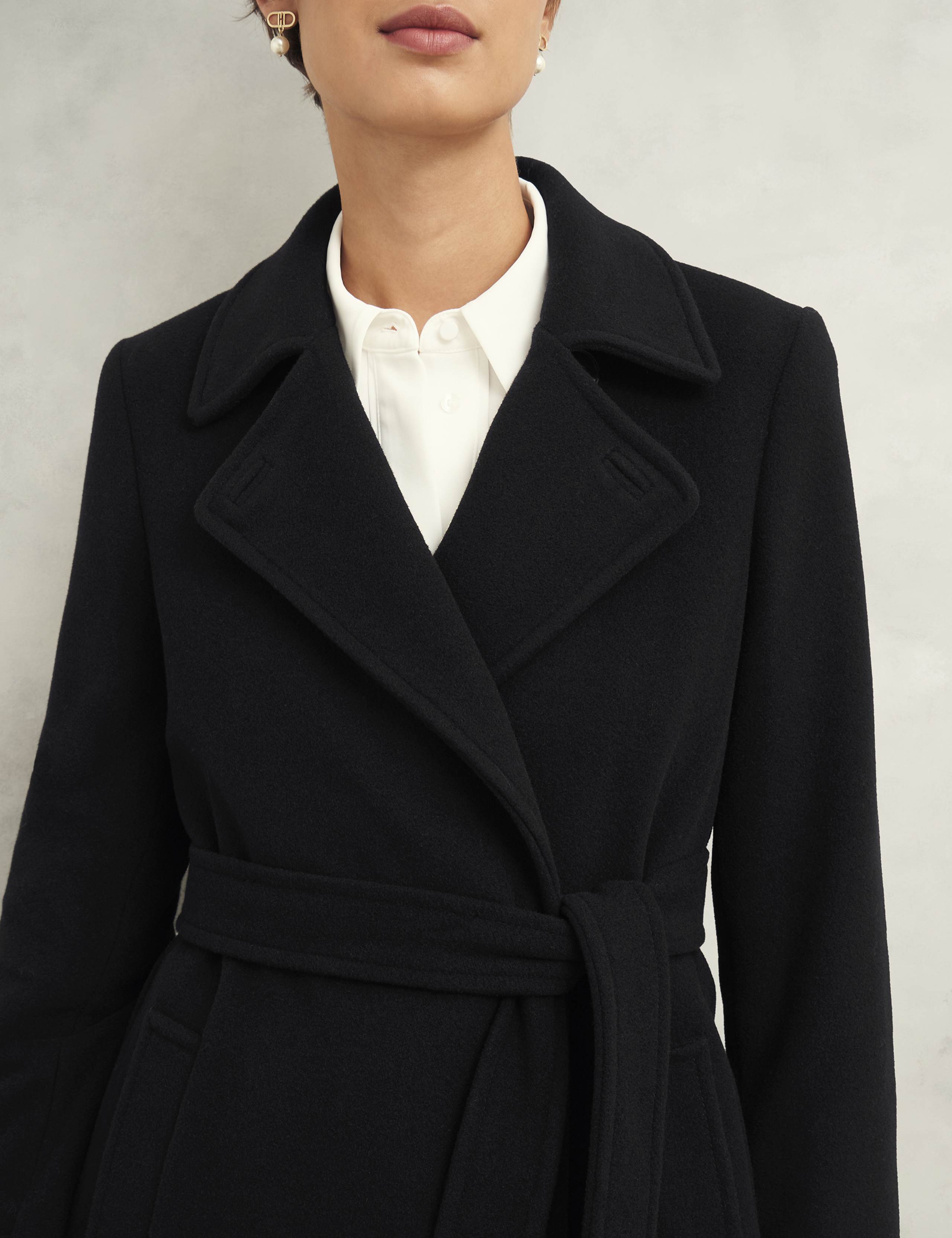 Wool Rich Belted Longline Tailored Coat 6 of 6