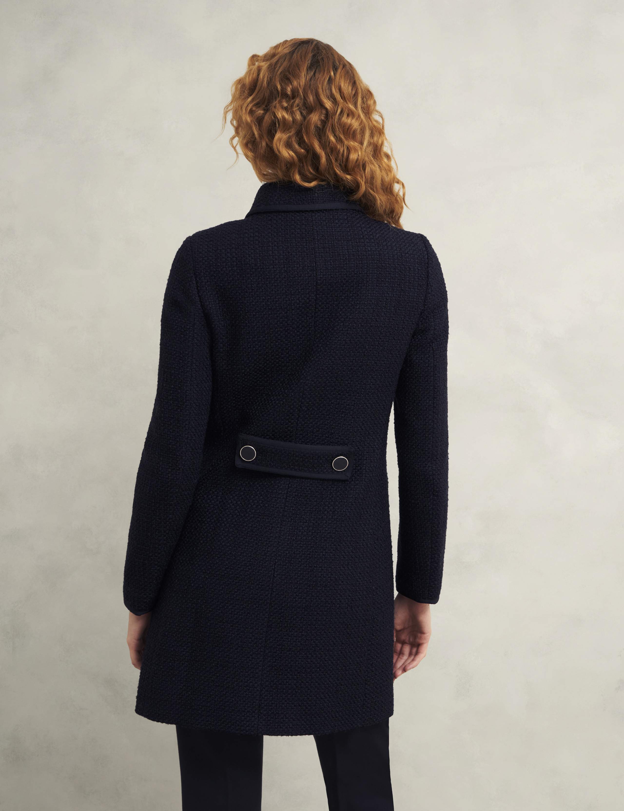 Tweed Longline Tailored Coat with Wool 4 of 6