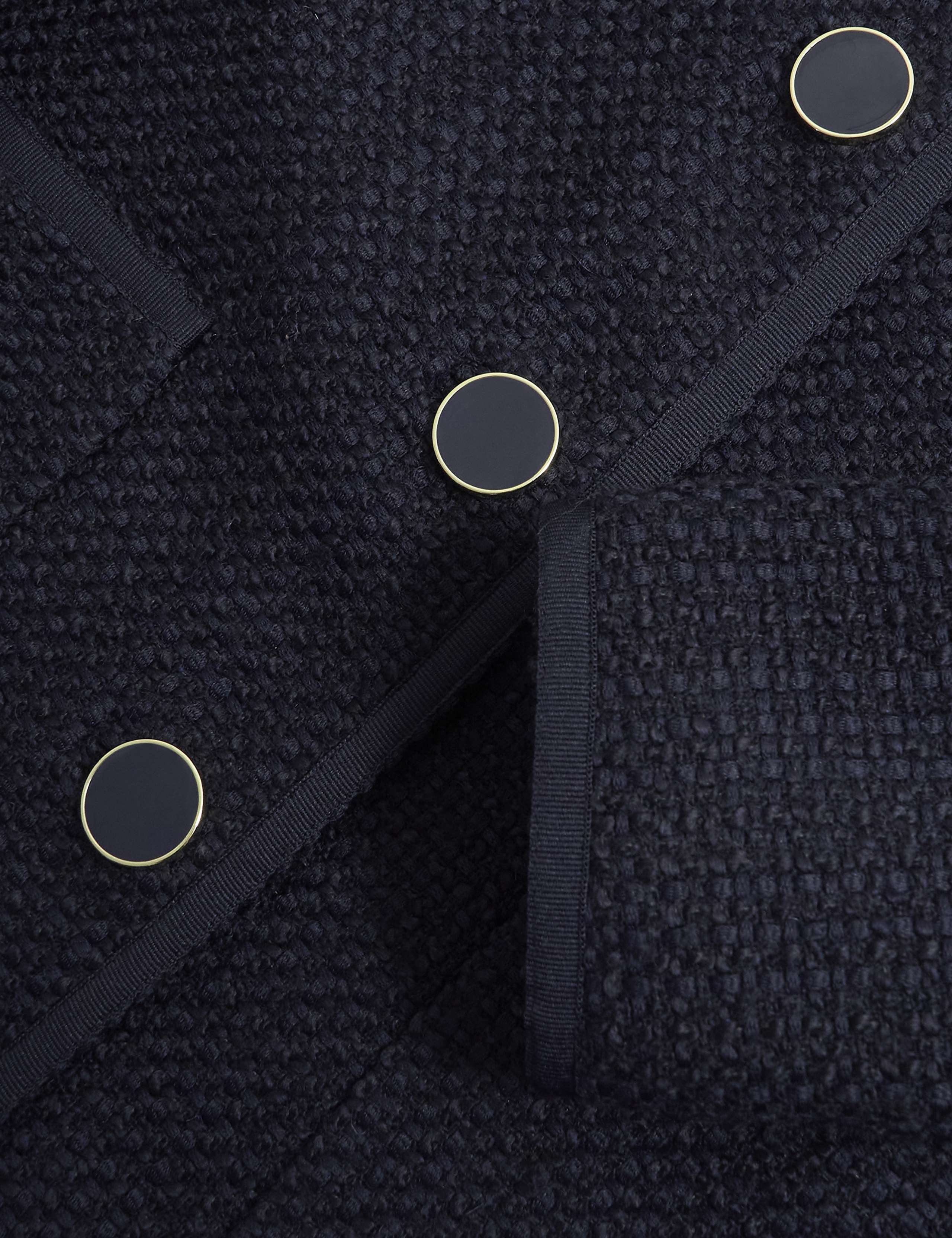 Tweed Longline Tailored Coat with Wool 6 of 6