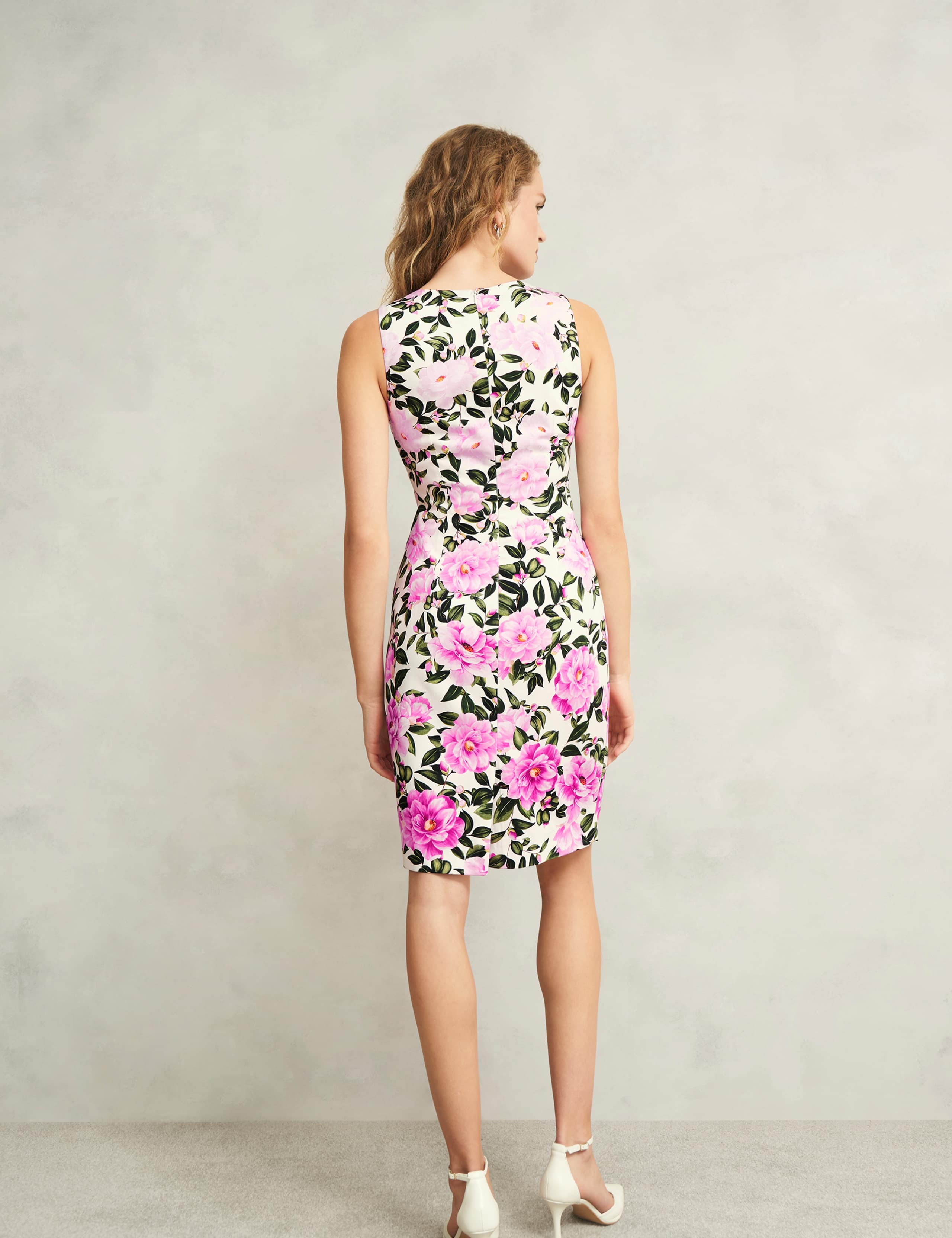 Cotton Rich Floral Column Shift Dress 4 of 7