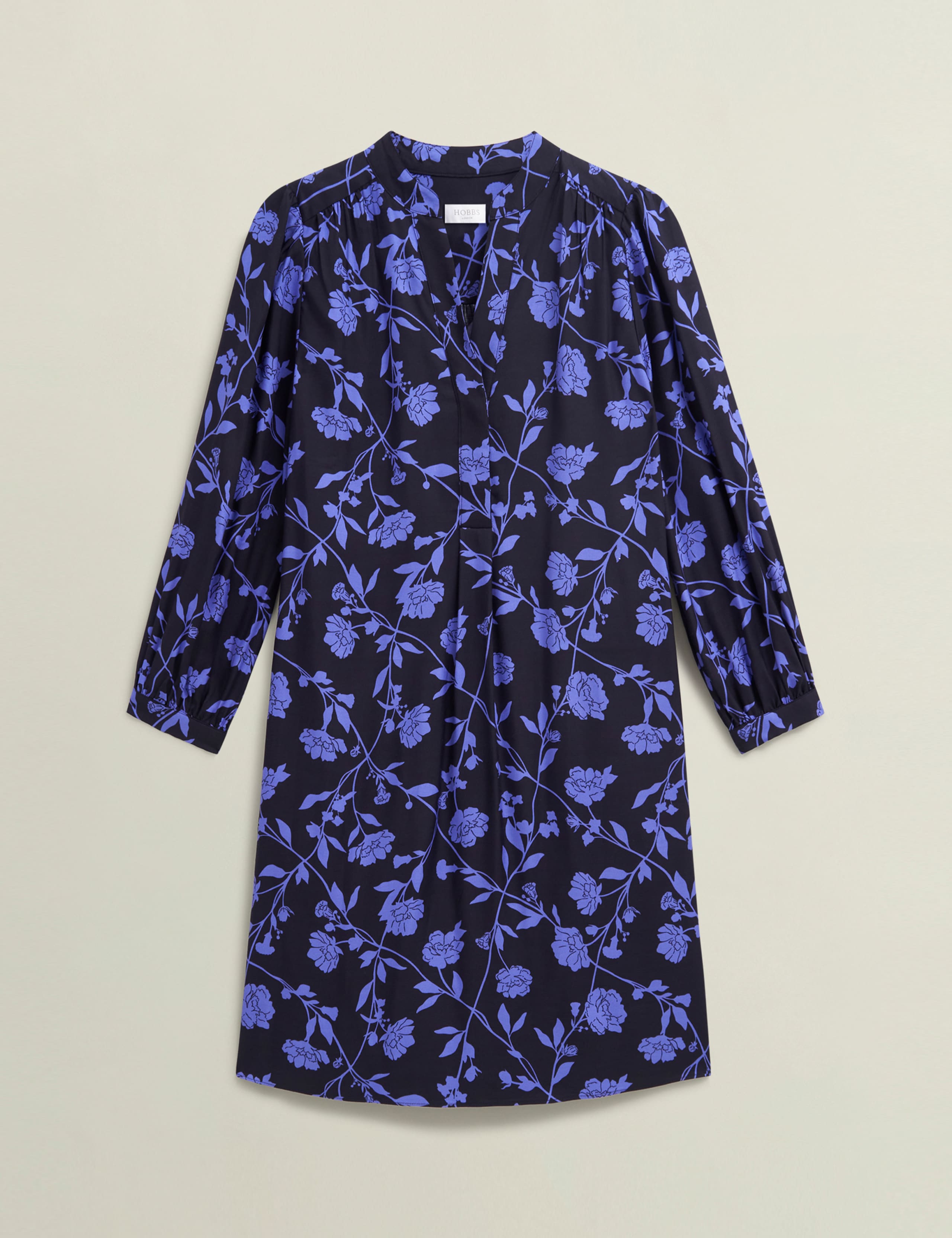 Floral V-Neck Knee Length Shift Dress 2 of 9