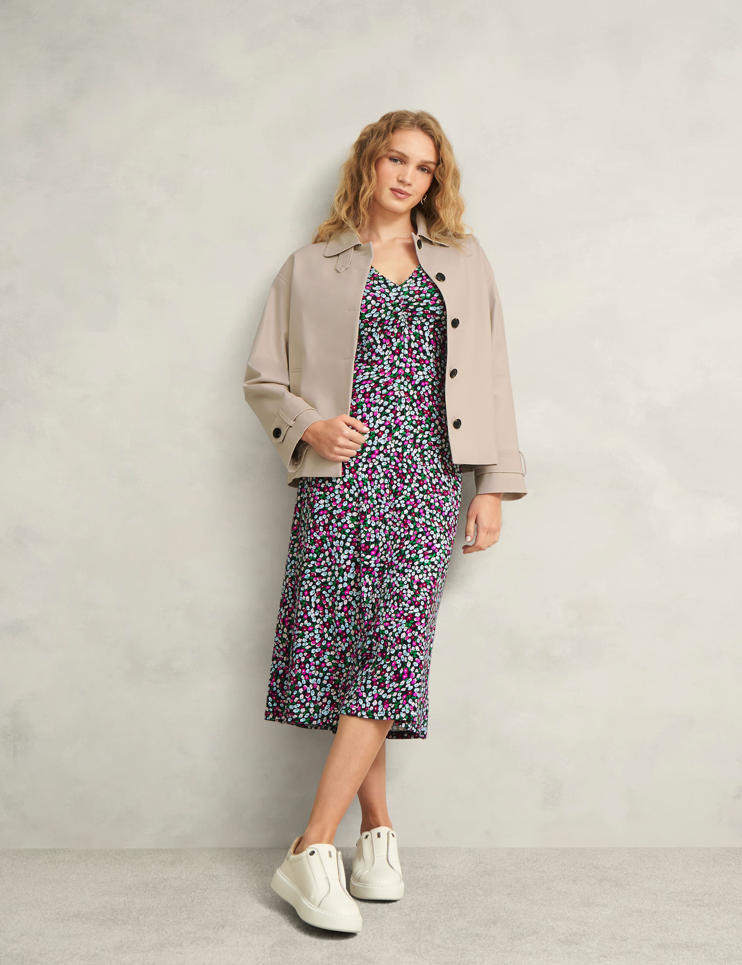 Jersey Floral Midi Skater Dress 6 of 7