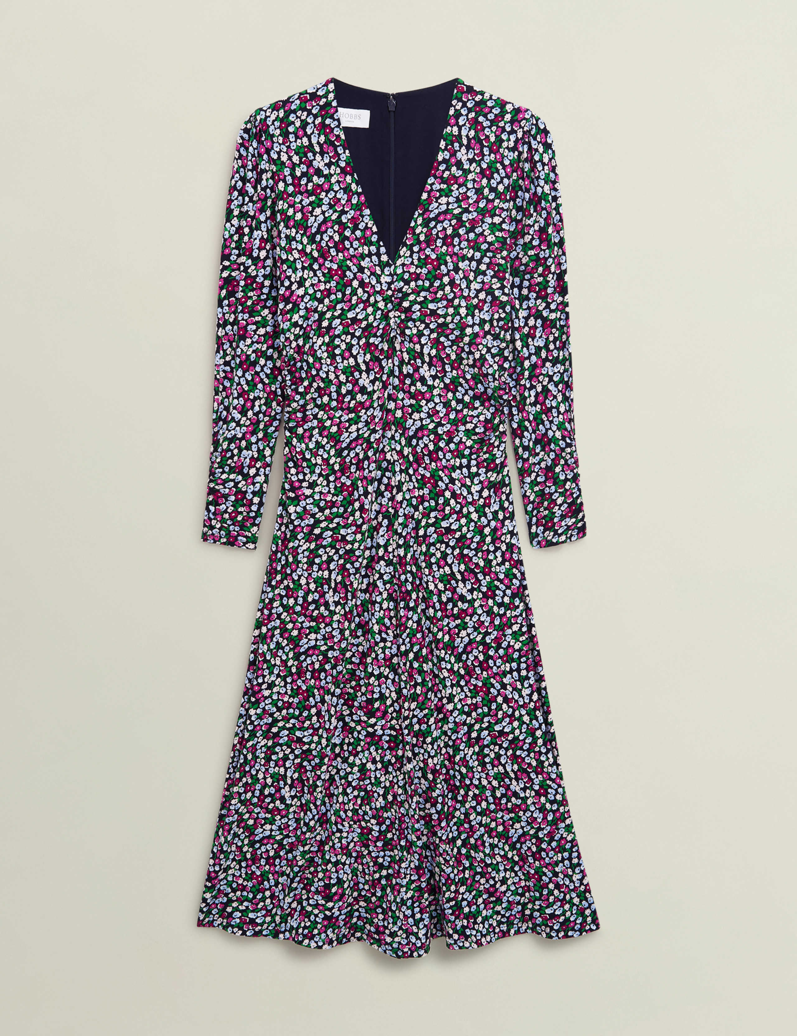 Jersey Floral Midi Skater Dress 2 of 7