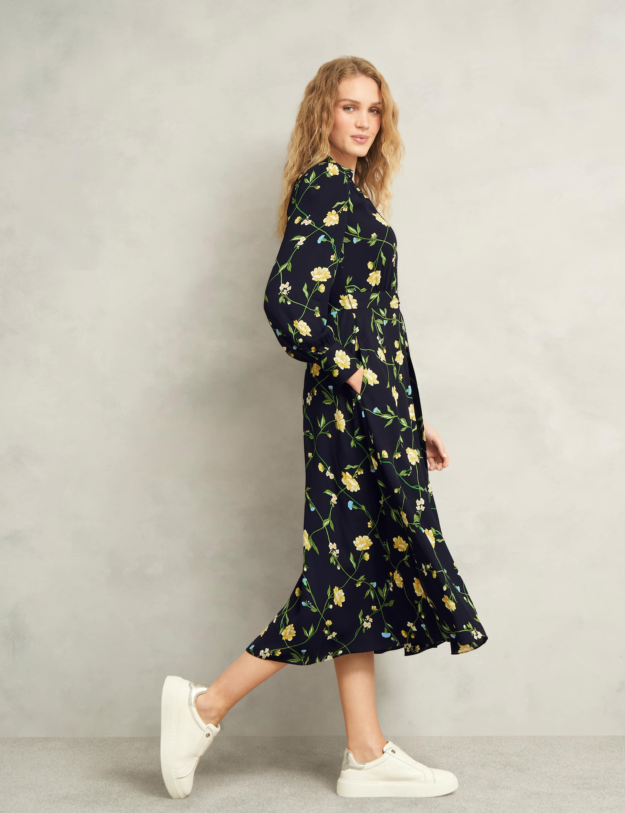 Button Through Tie Waist Midi Shirt Dress 9 of 10