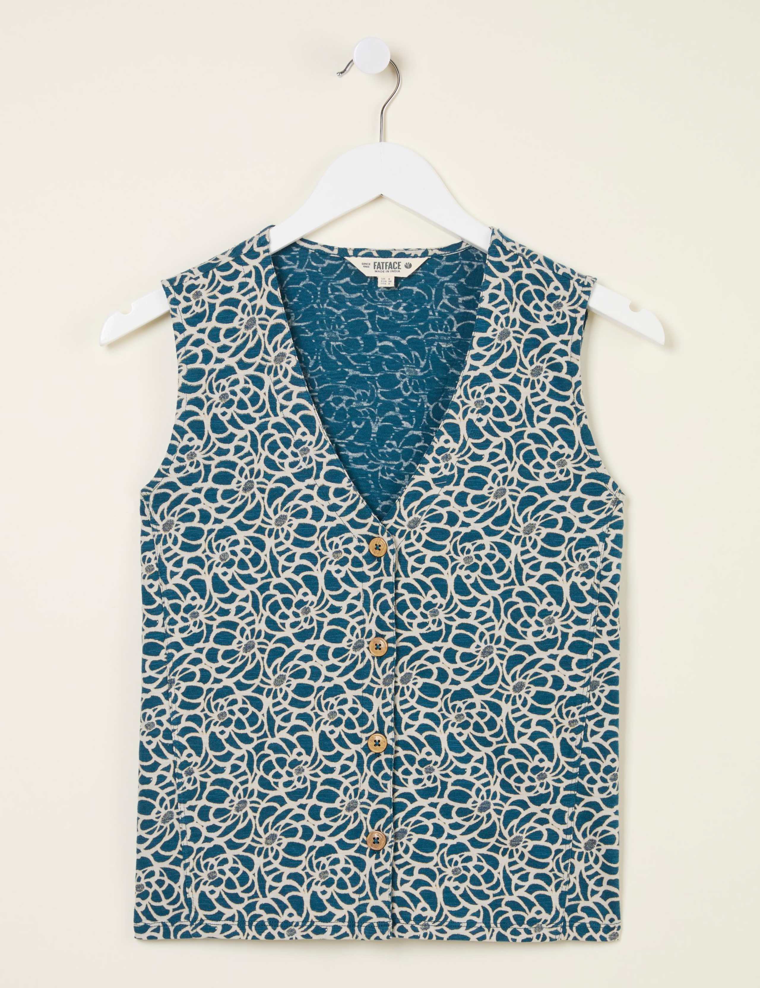 Cotton Rich Printed Waistcoat 2 of 6