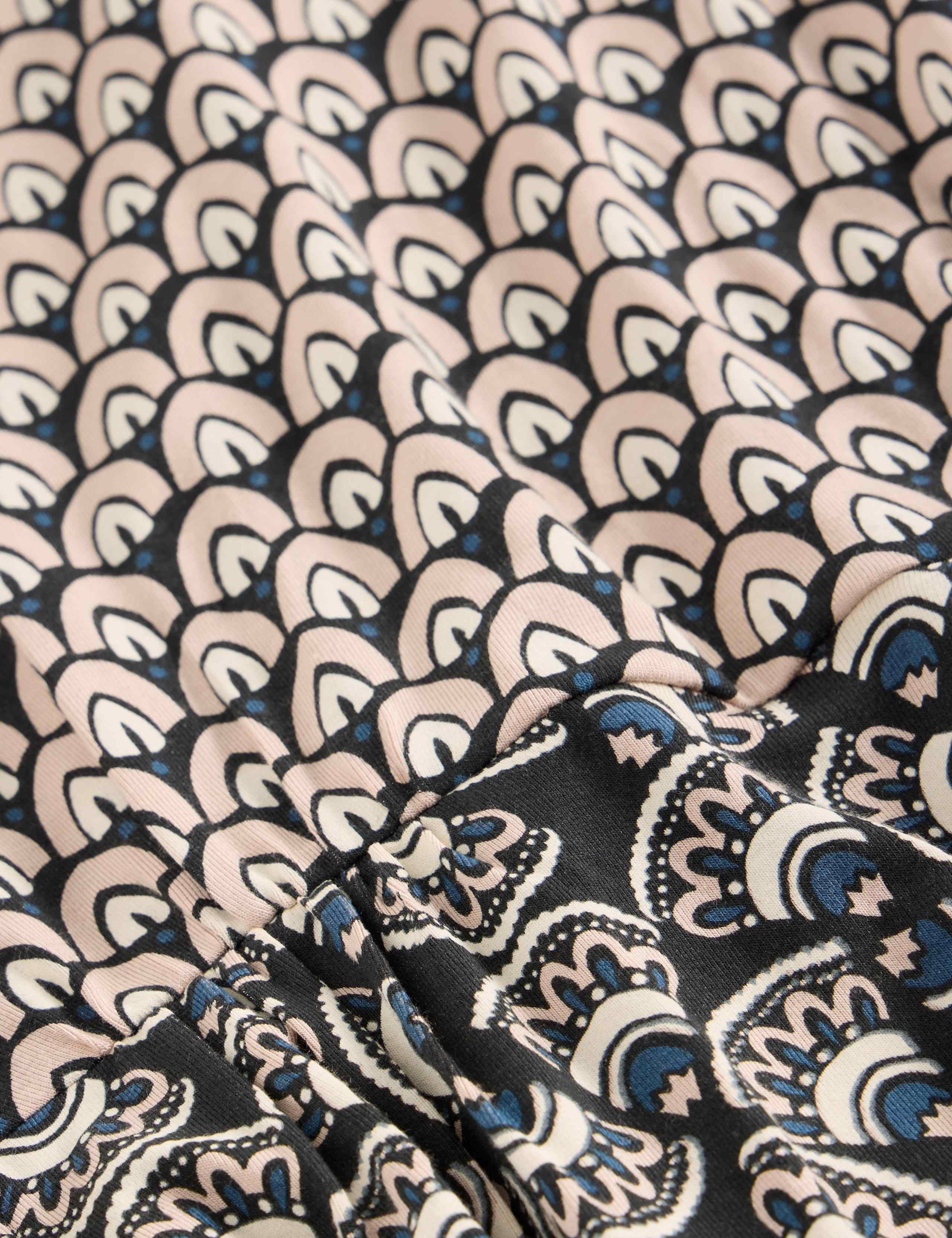 Jersey Printed Knee Length Waisted Dress 6 of 6