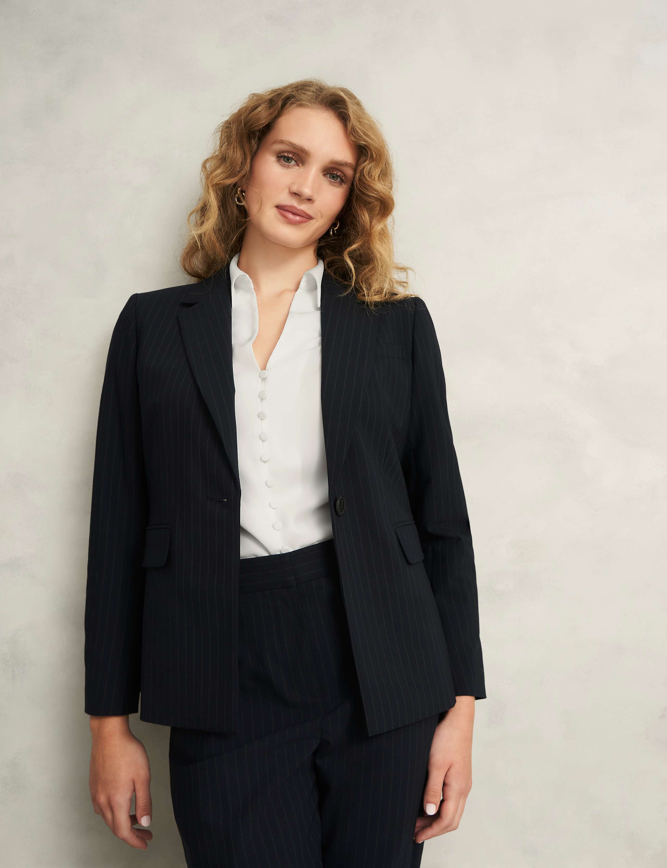 Collared Button Detail Blouson Sleeve Blouse 8 of 8