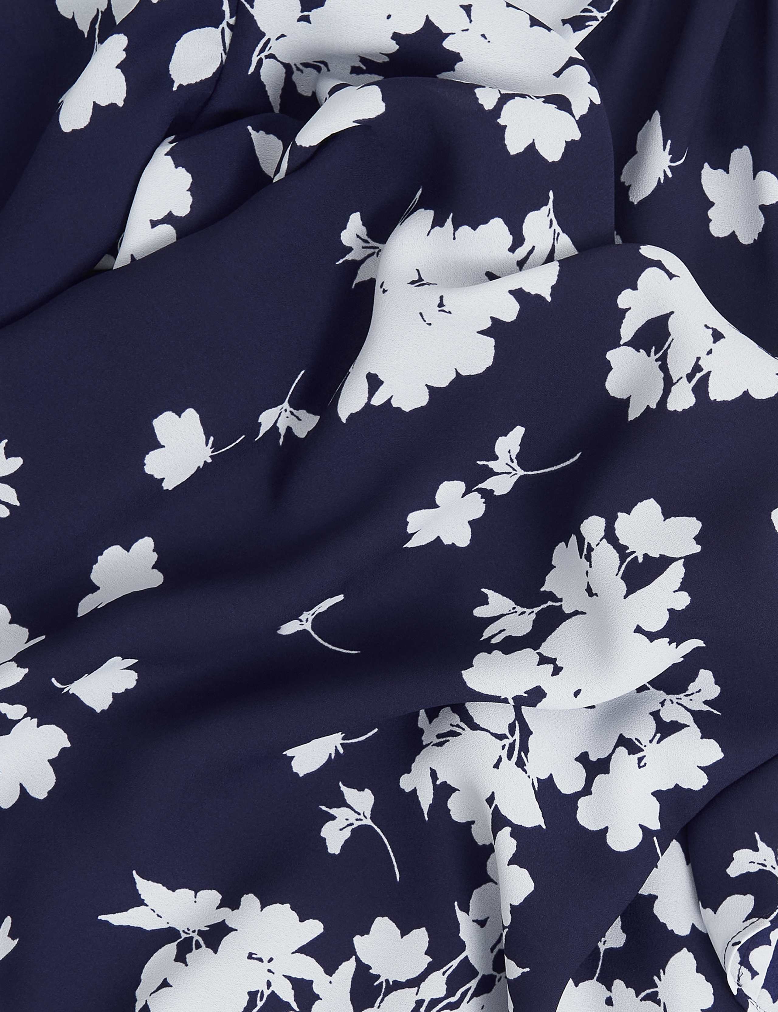 Chiffon Floral Crew Neck Top 7 of 7
