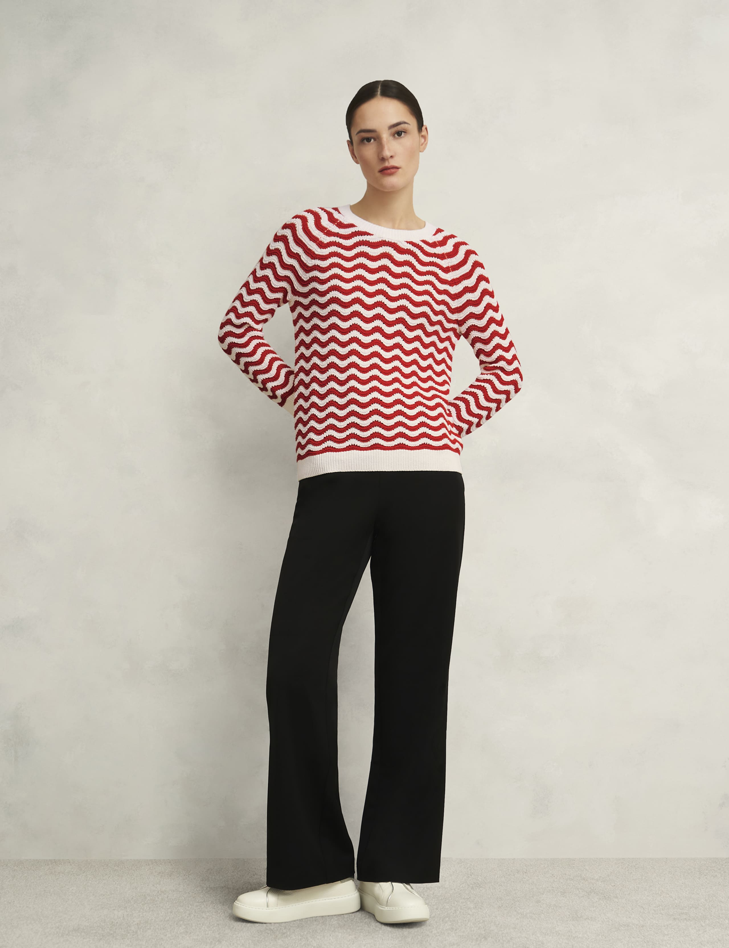 Pure Cotton Wavy Striped Jumper 3 of 7