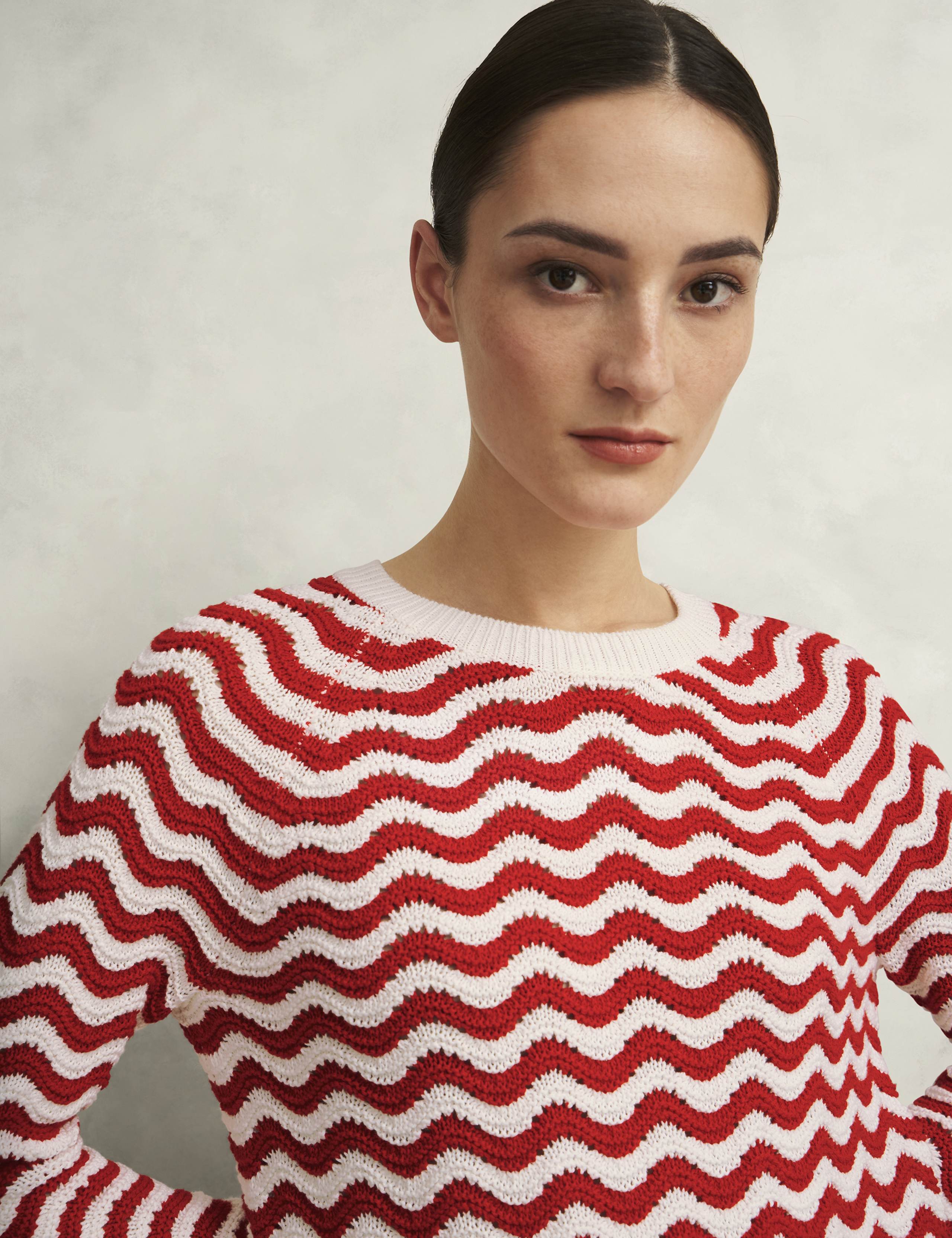 Pure Cotton Wavy Striped Jumper 6 of 7