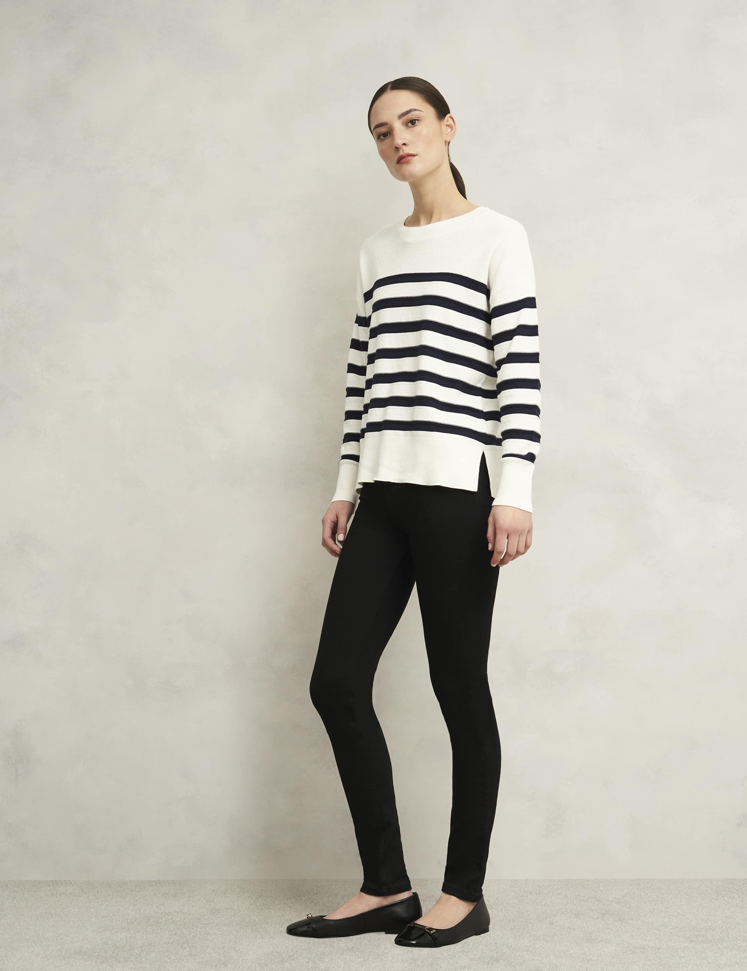 Pure Cotton Textured Striped Jumper 5 of 8
