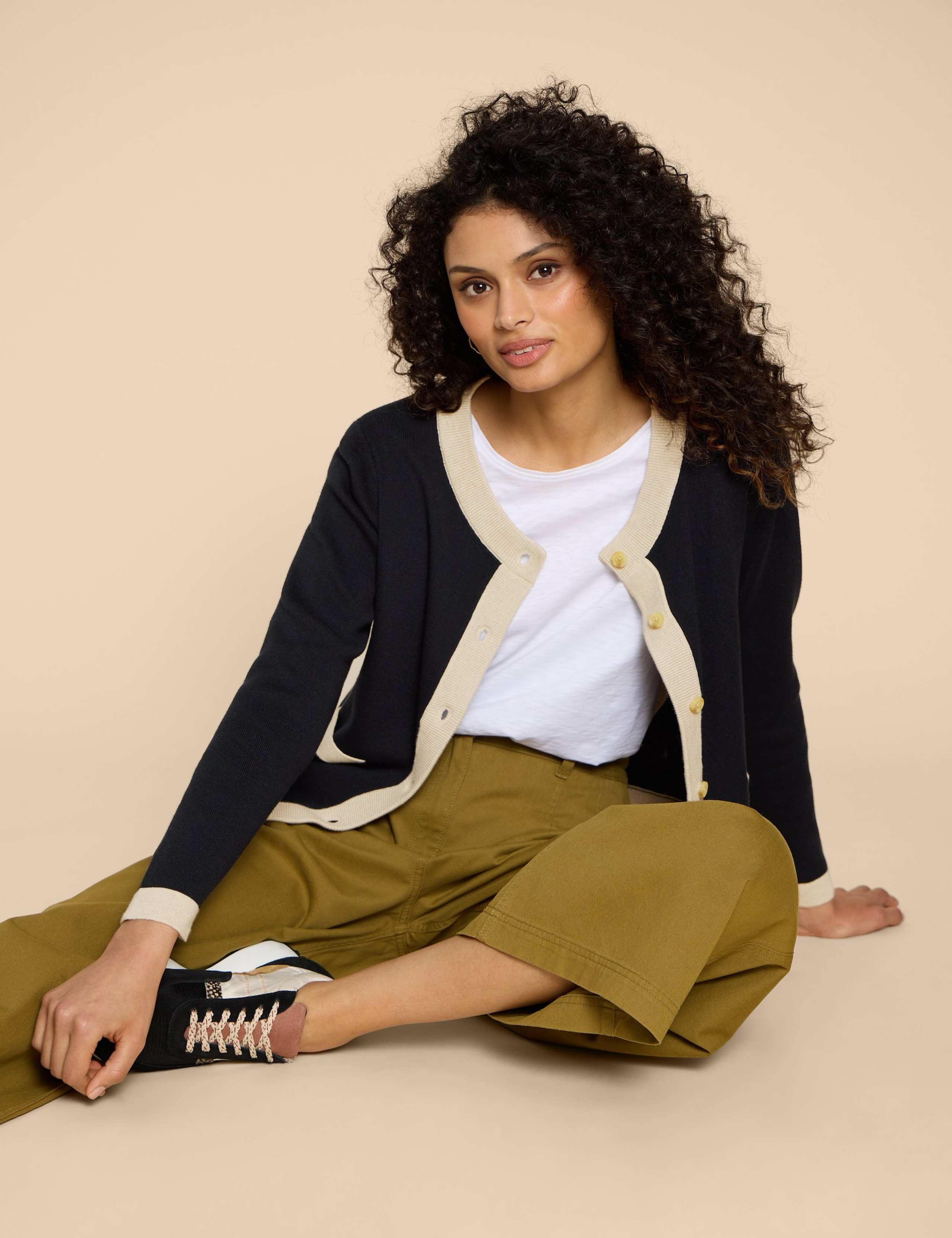 Pure Cotton Contrast Trim Cardigan 5 of 5