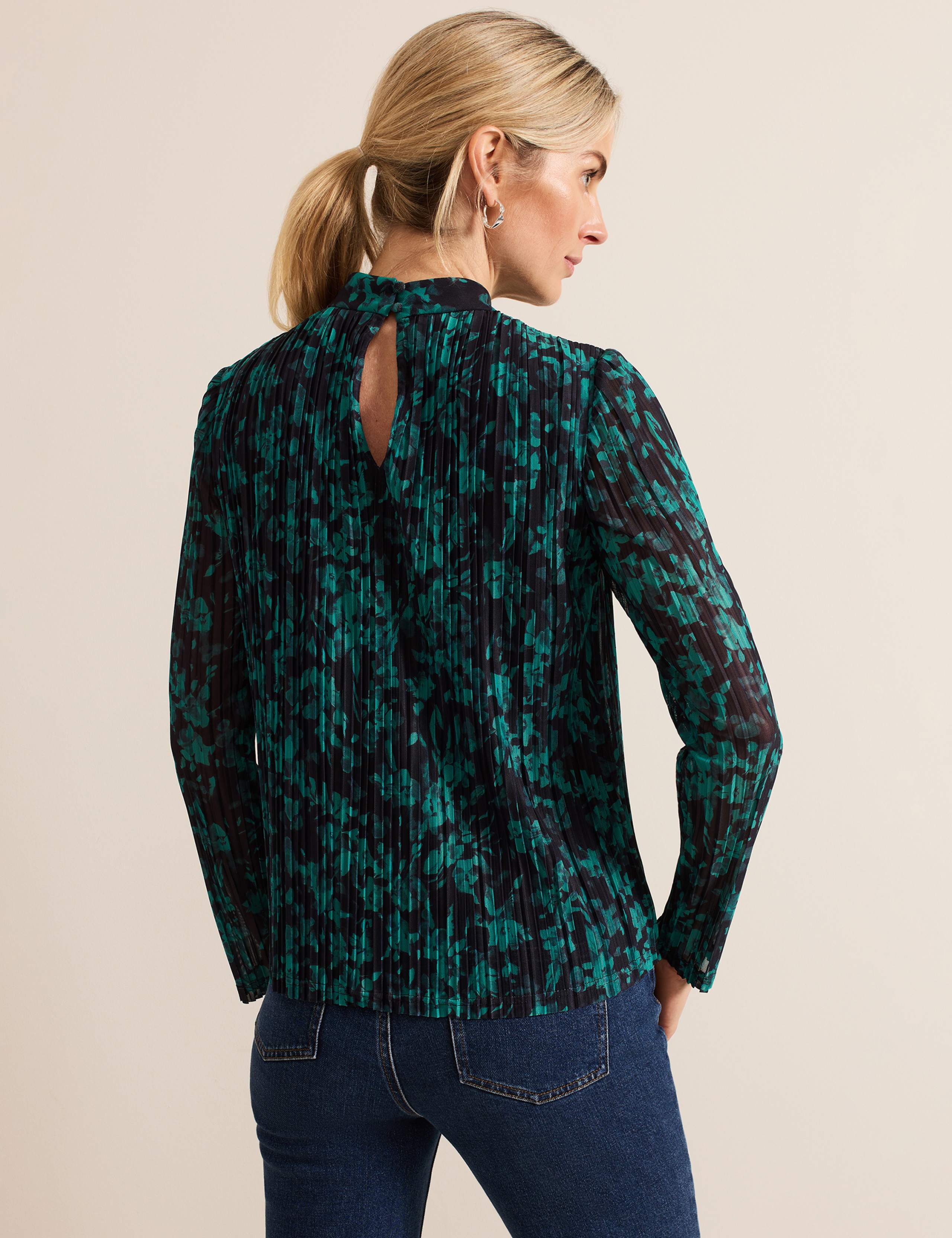 Mesh Abstract Floral Top 3 of 6