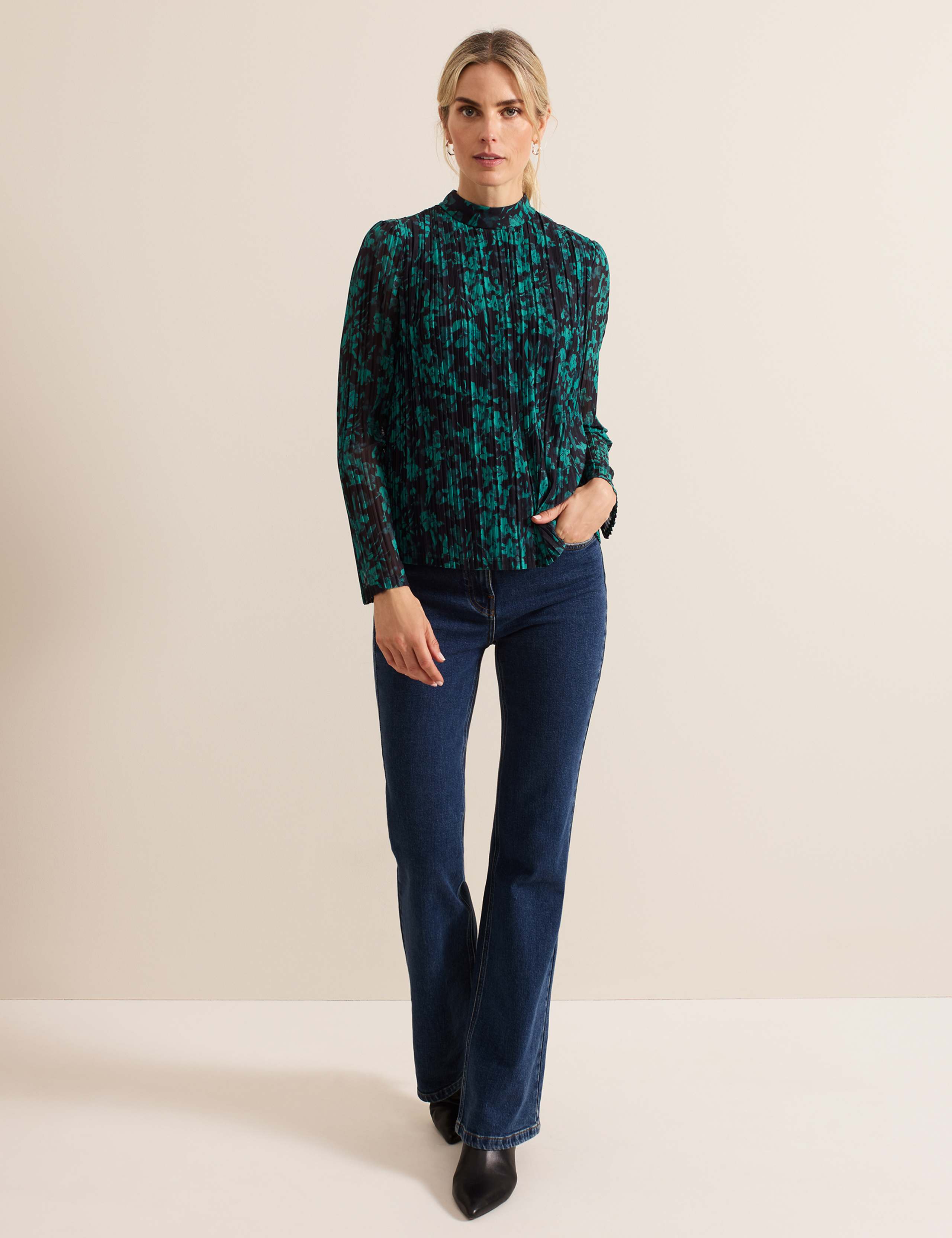 Mesh Abstract Floral Top 4 of 6