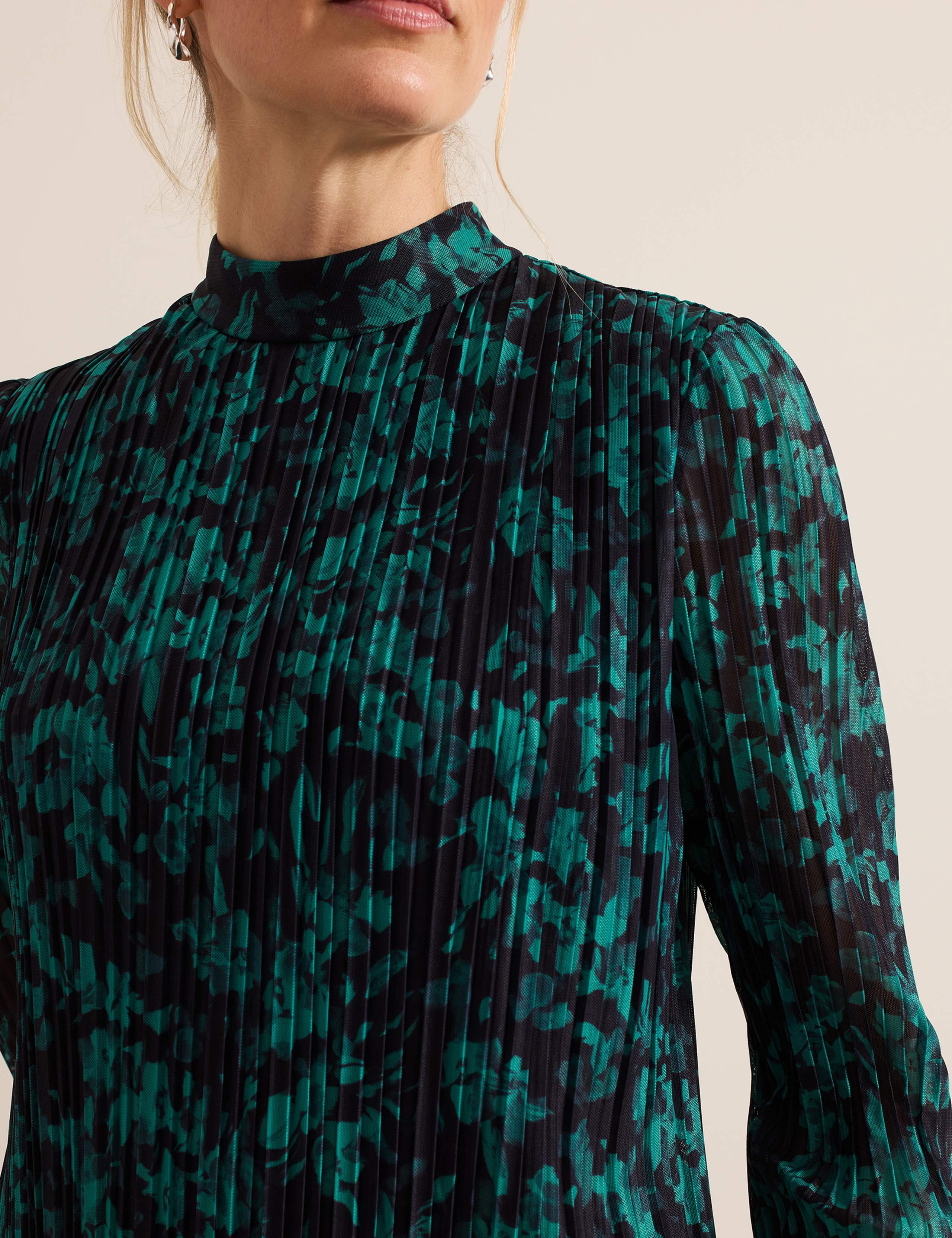 Mesh Abstract Floral Top 6 of 6