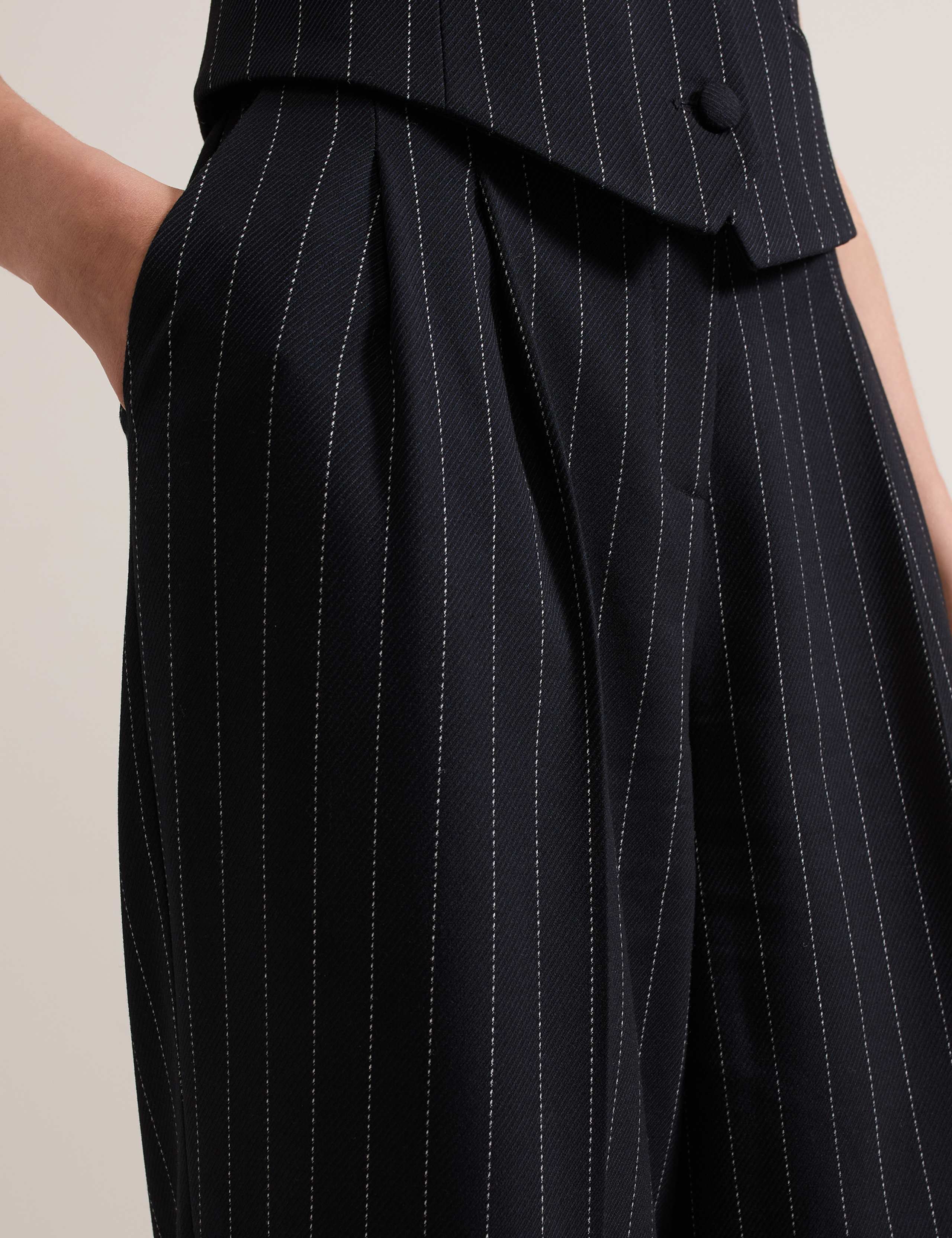 Pinstripe Wide Leg Trousers 5 of 7