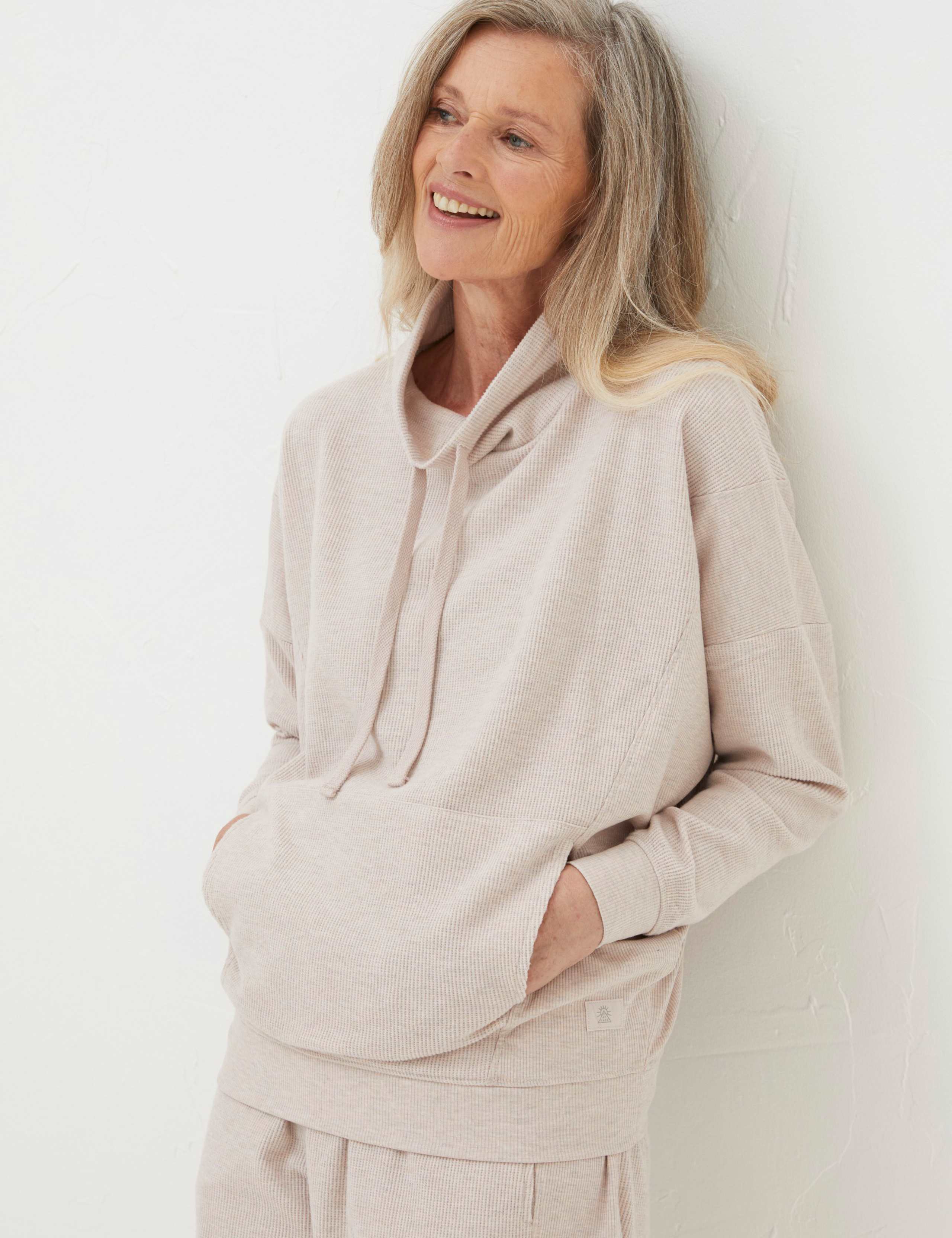 Waffle Funnel Neck Pyjama Top 1 of 5