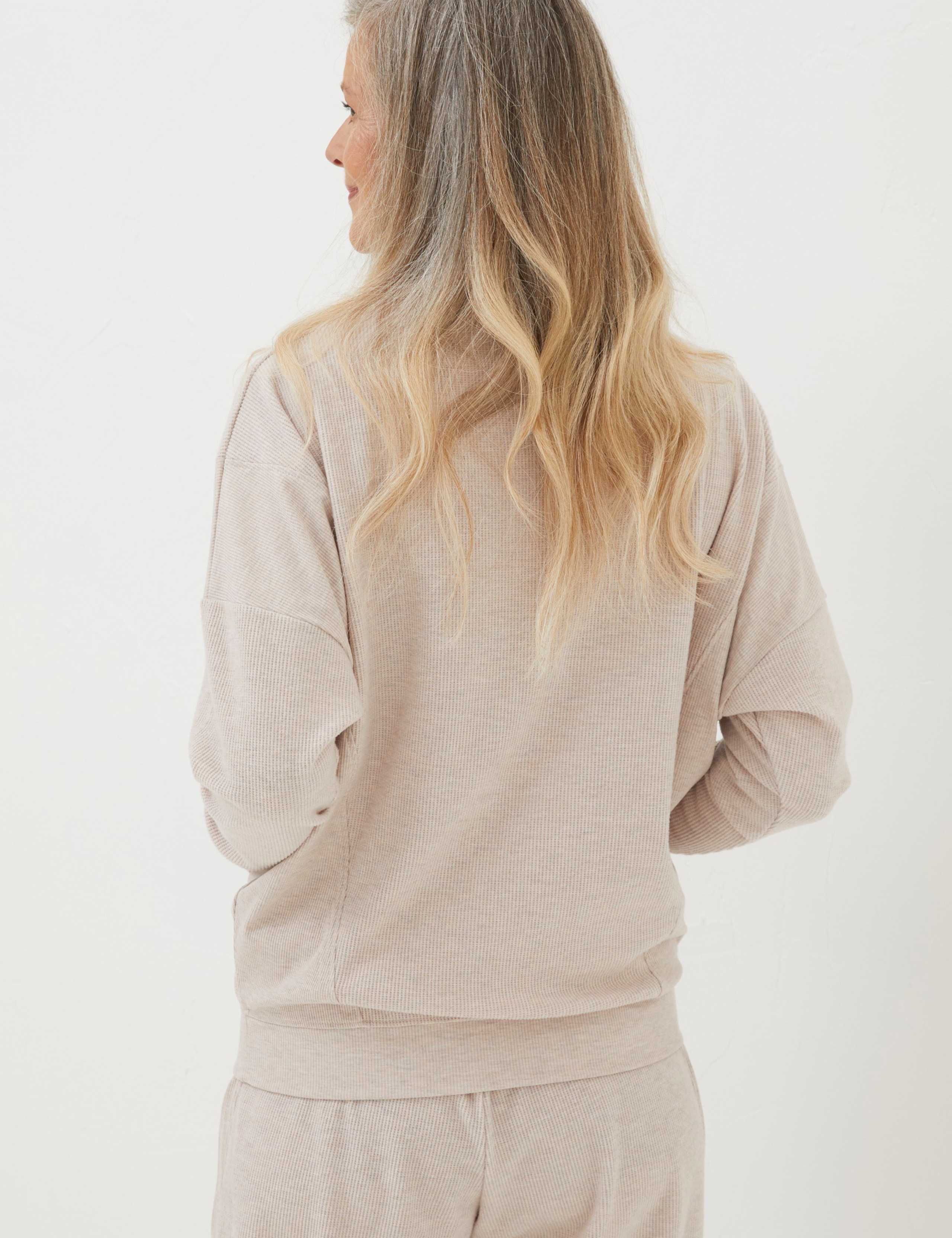 Waffle Funnel Neck Pyjama Top 3 of 5
