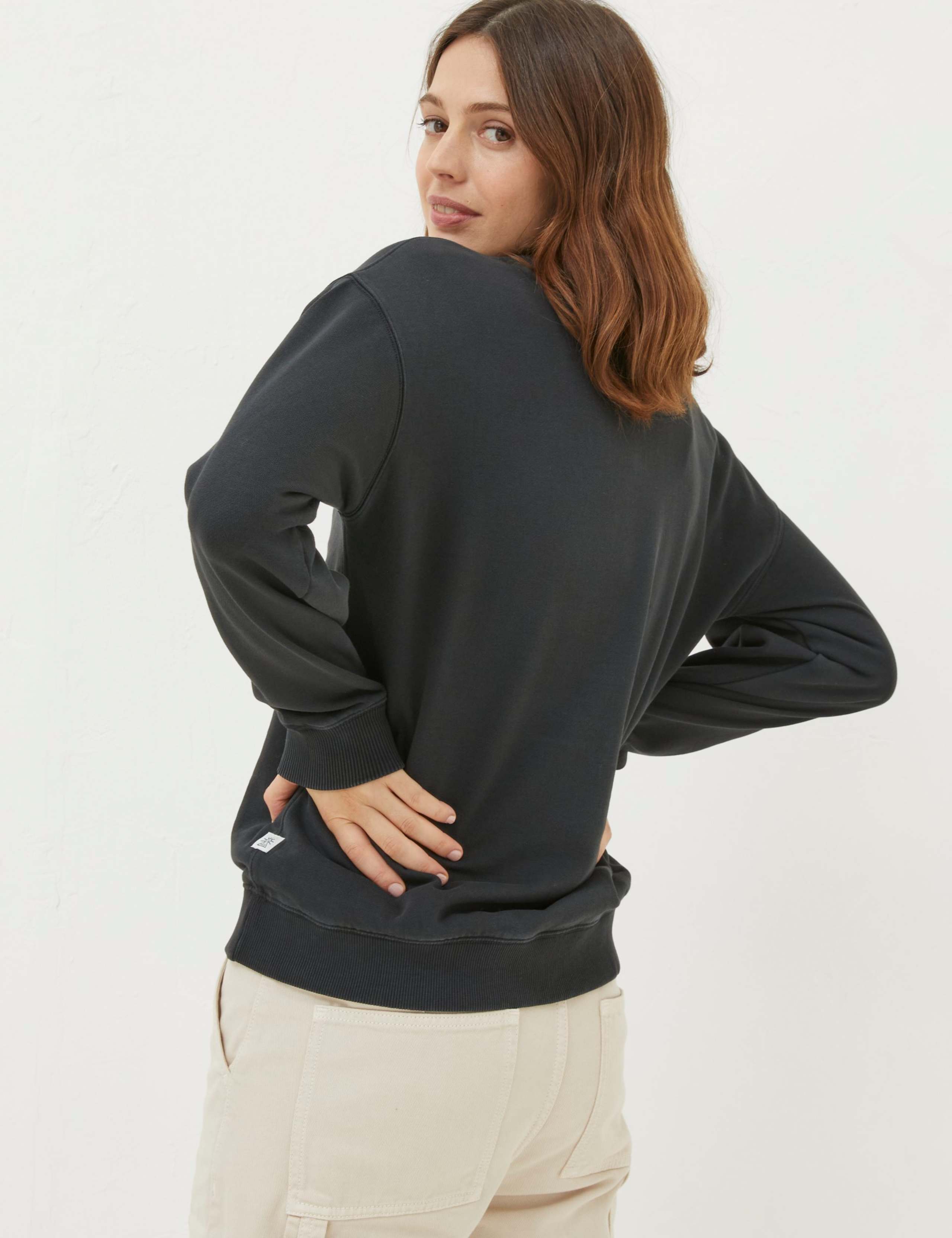 Pure Cotton Crew Neck Sweat-shirt 3 of 4