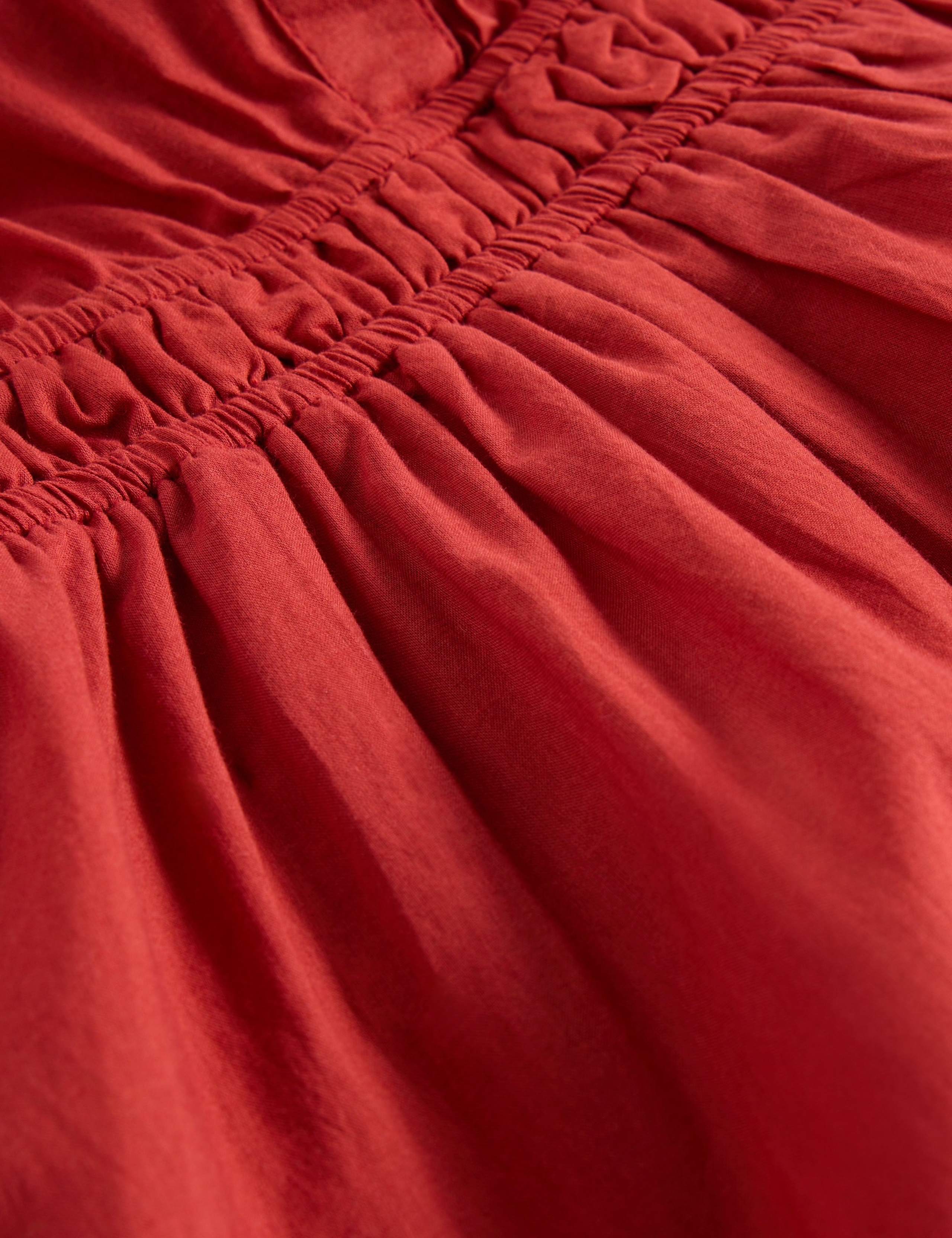 Pure Cotton Broderie V-Neck Midi Tiered Dress 6 of 6