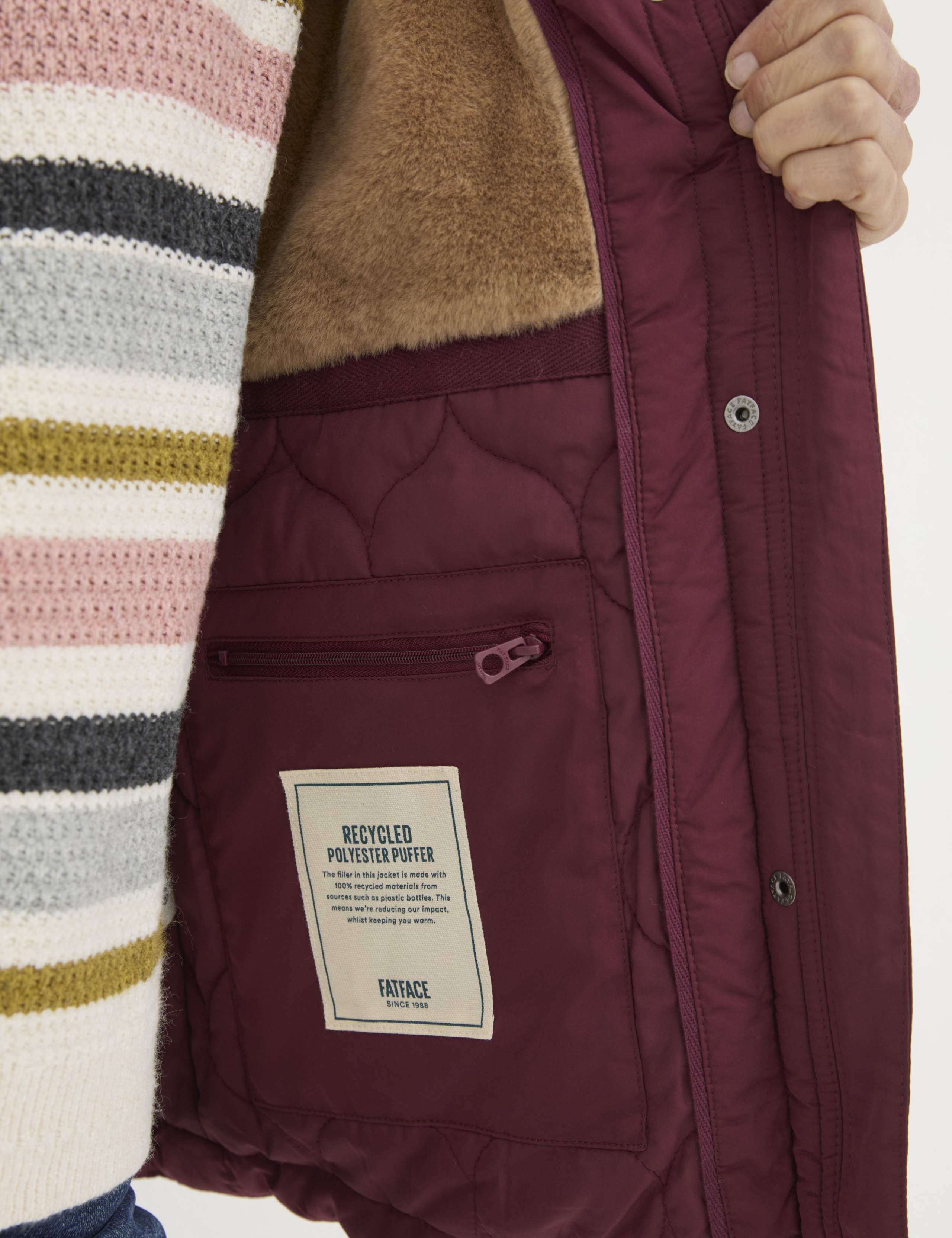 Faux Fur Lined Short Puffer Coat 5 of 6
