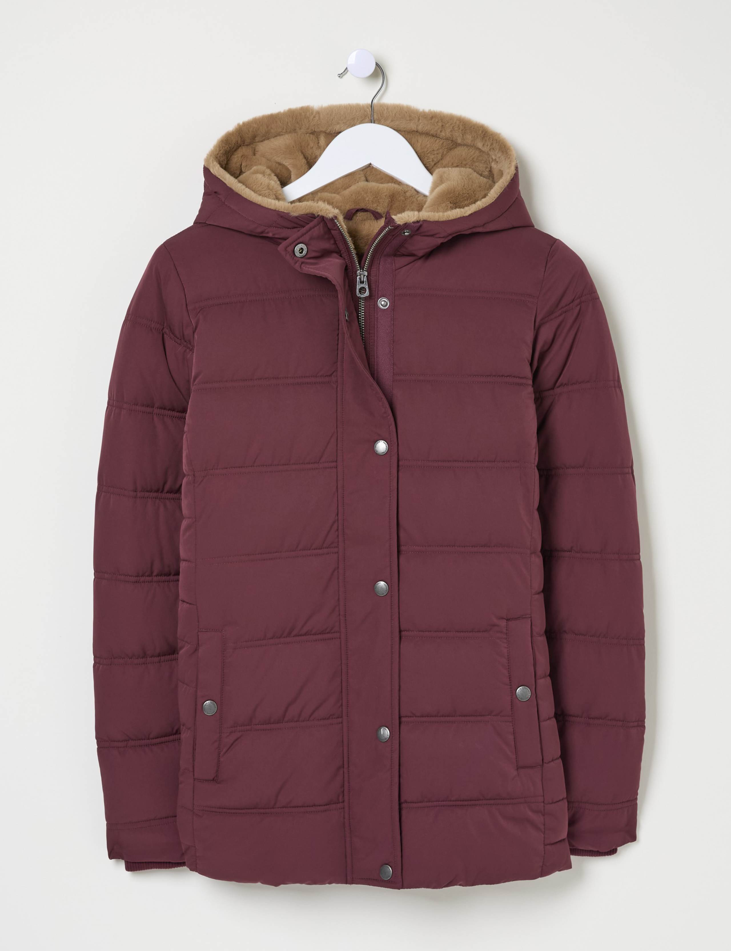 Faux Fur Lined Short Puffer Coat 2 of 6