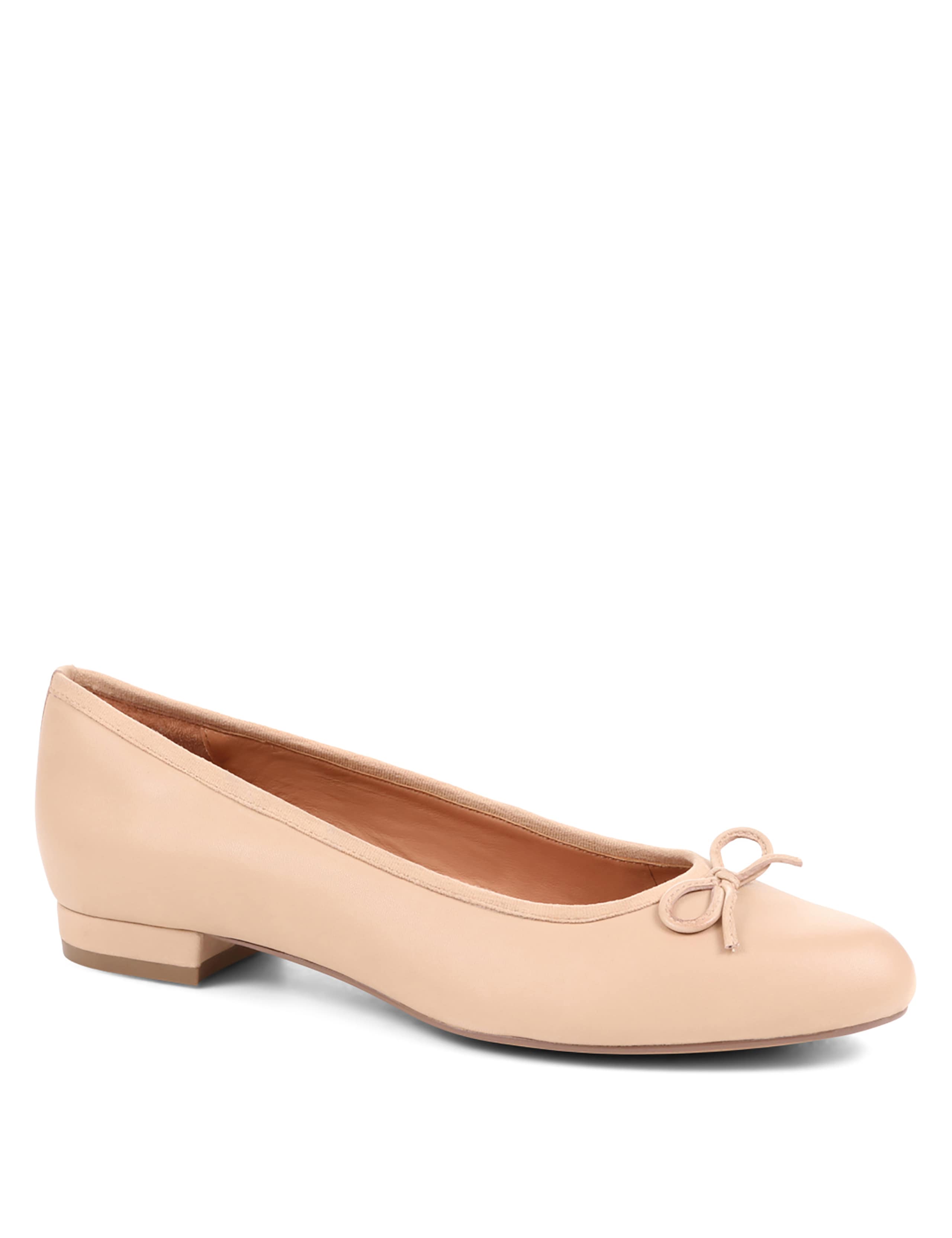 Leather Flat Ballet Pumps 2 of 7