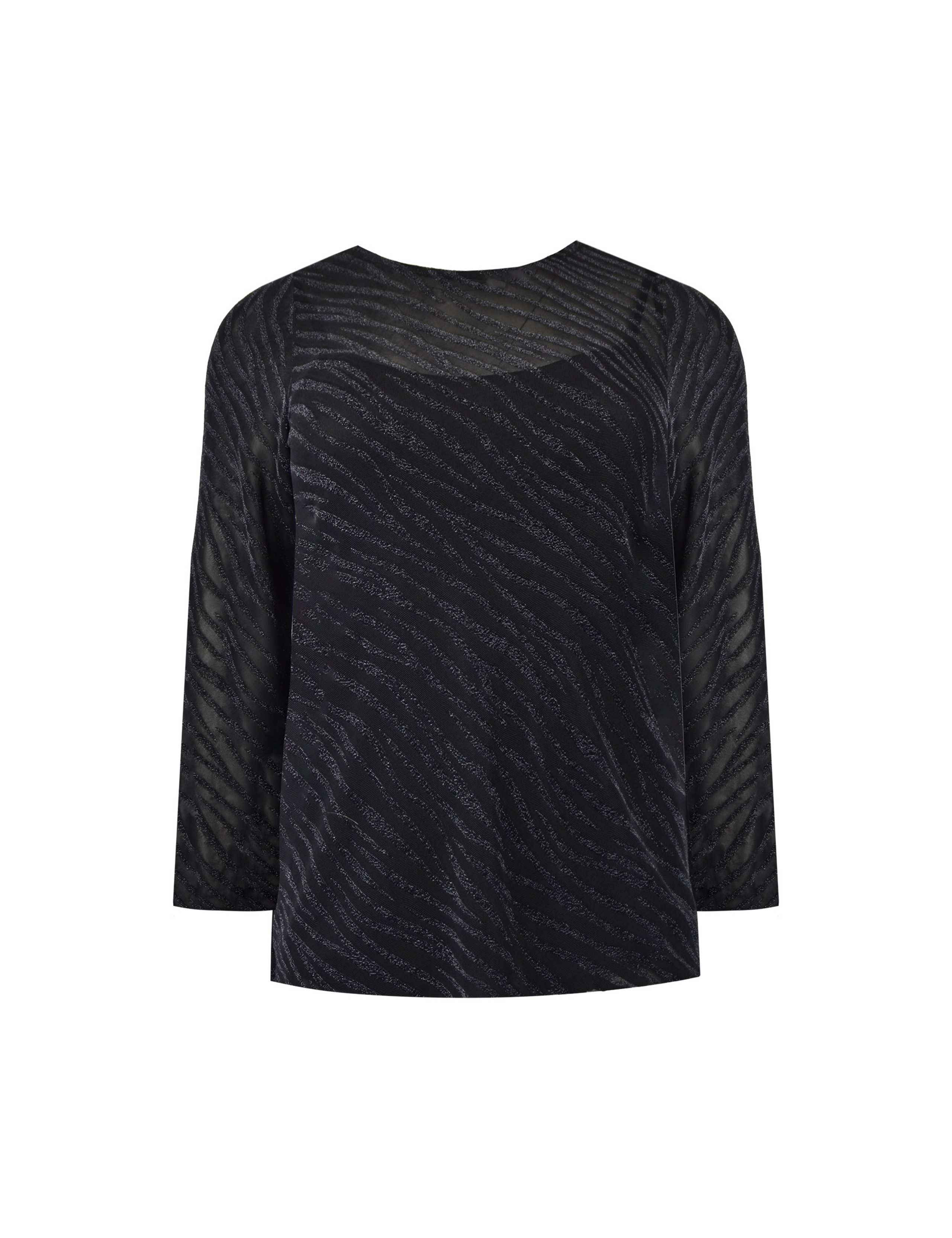 Animal Print Burnout Round Neck Top 2 of 4