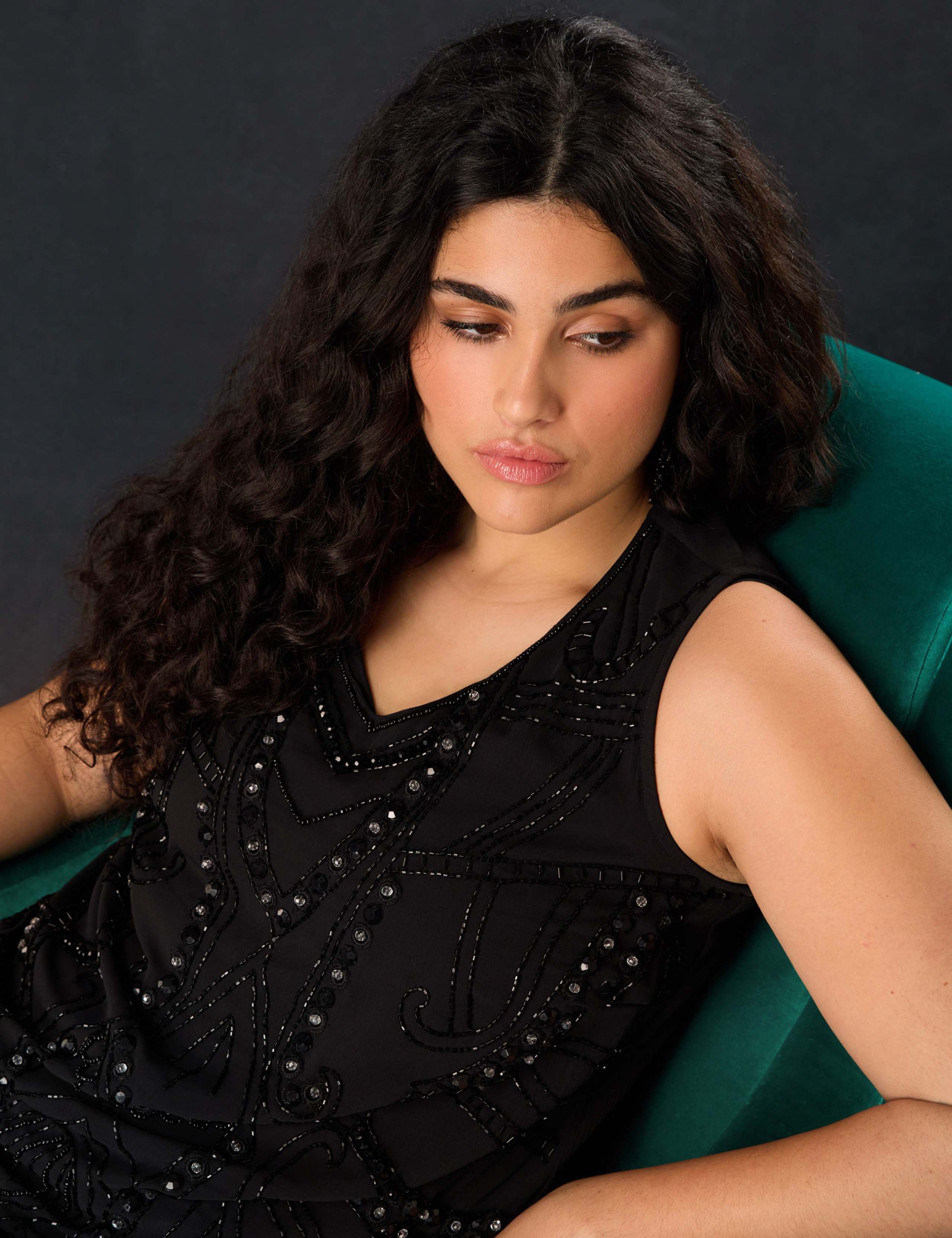 Embellished V-Neck Relaxed Tunic 3 of 5