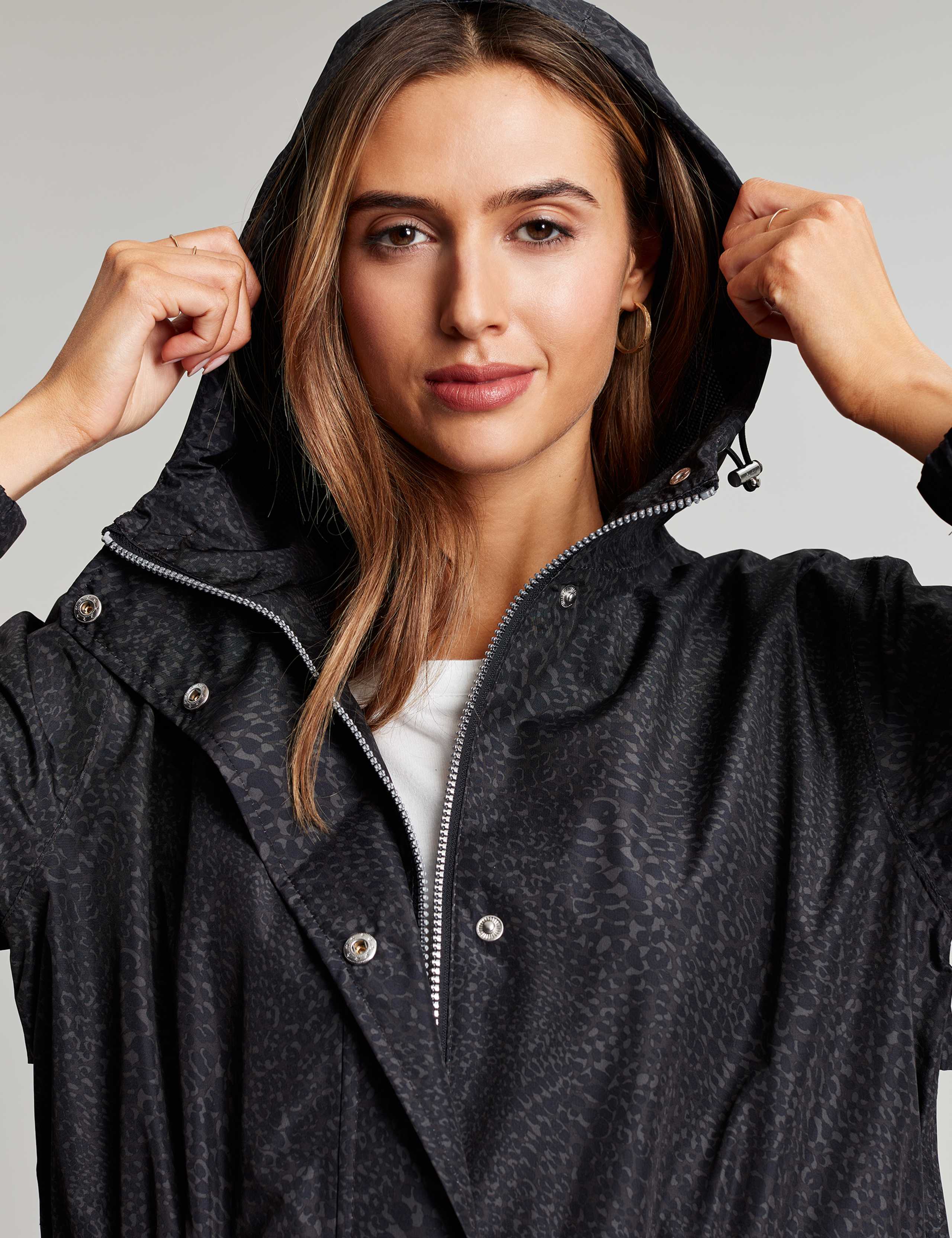 Waterproof Leopard Print Longline Raincoat 3 of 8