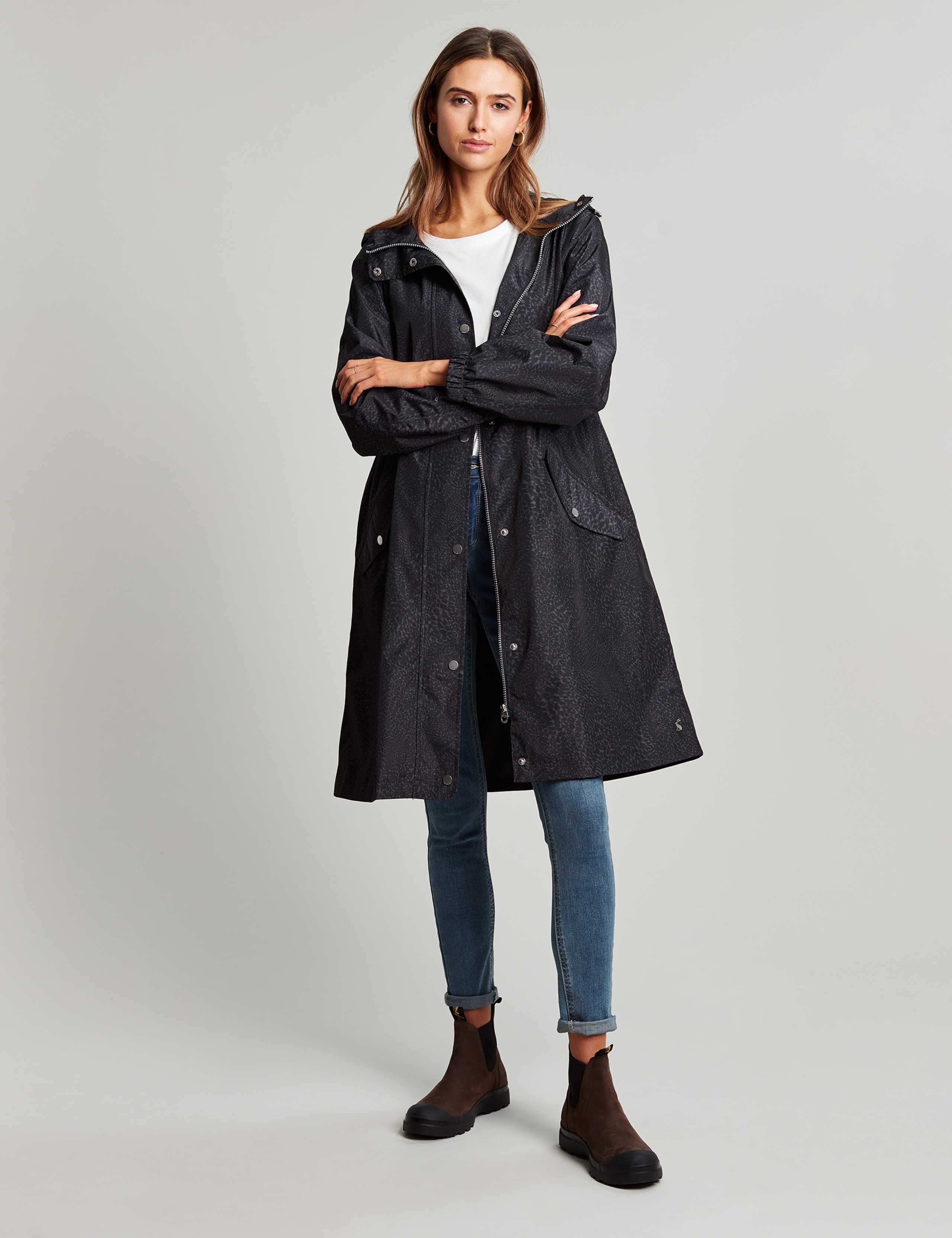 Waterproof Leopard Print Longline Raincoat 8 of 8