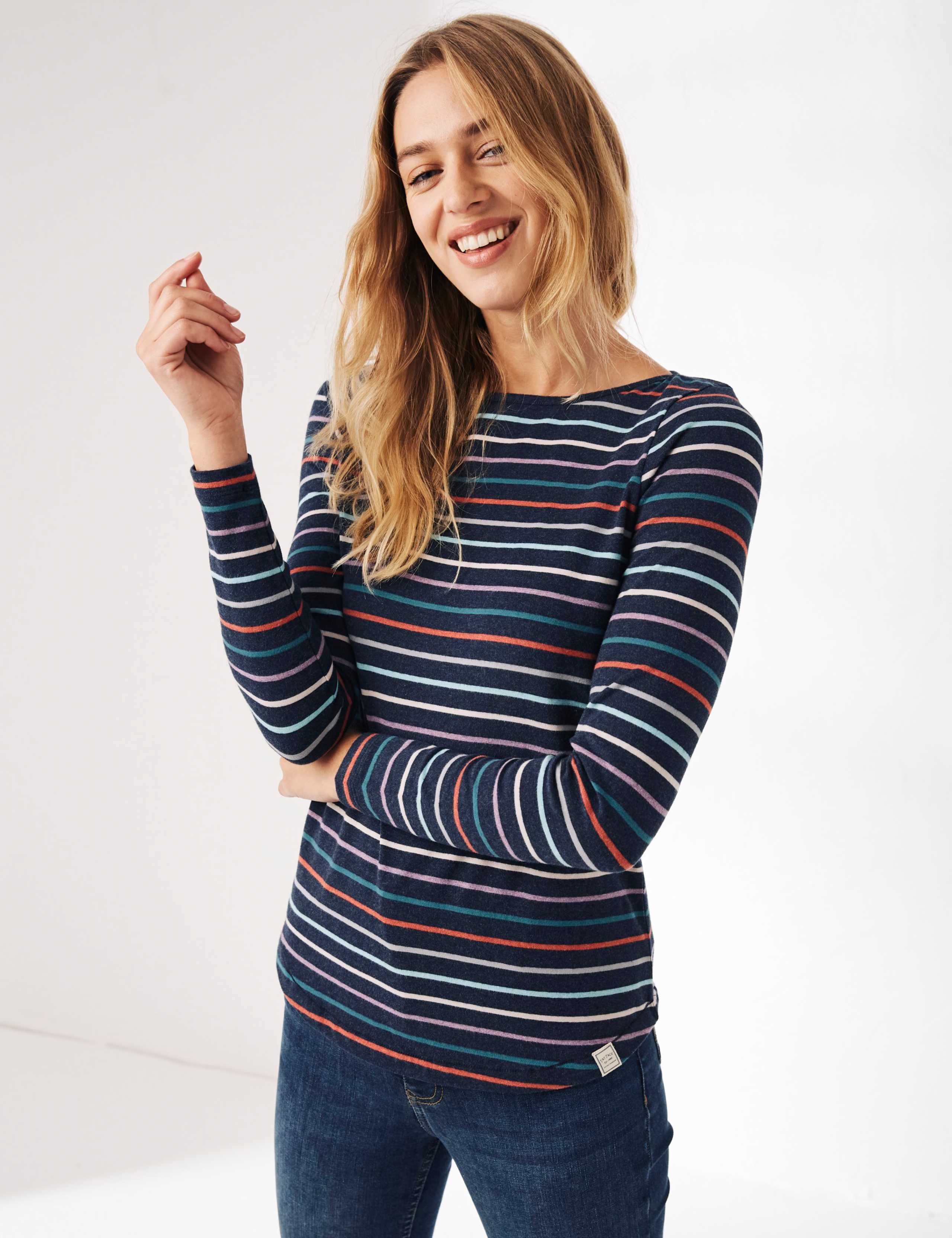 Cotton Rich Striped Long Sleeve Top 1 of 7