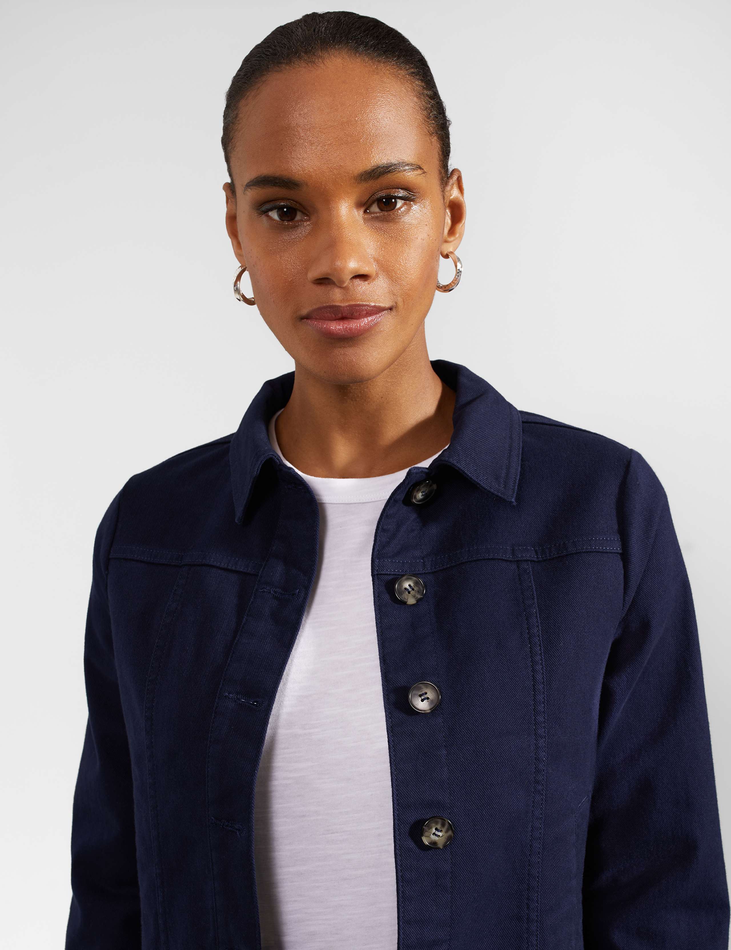 Cotton Rich Denim Cropped Jacket 5 of 8