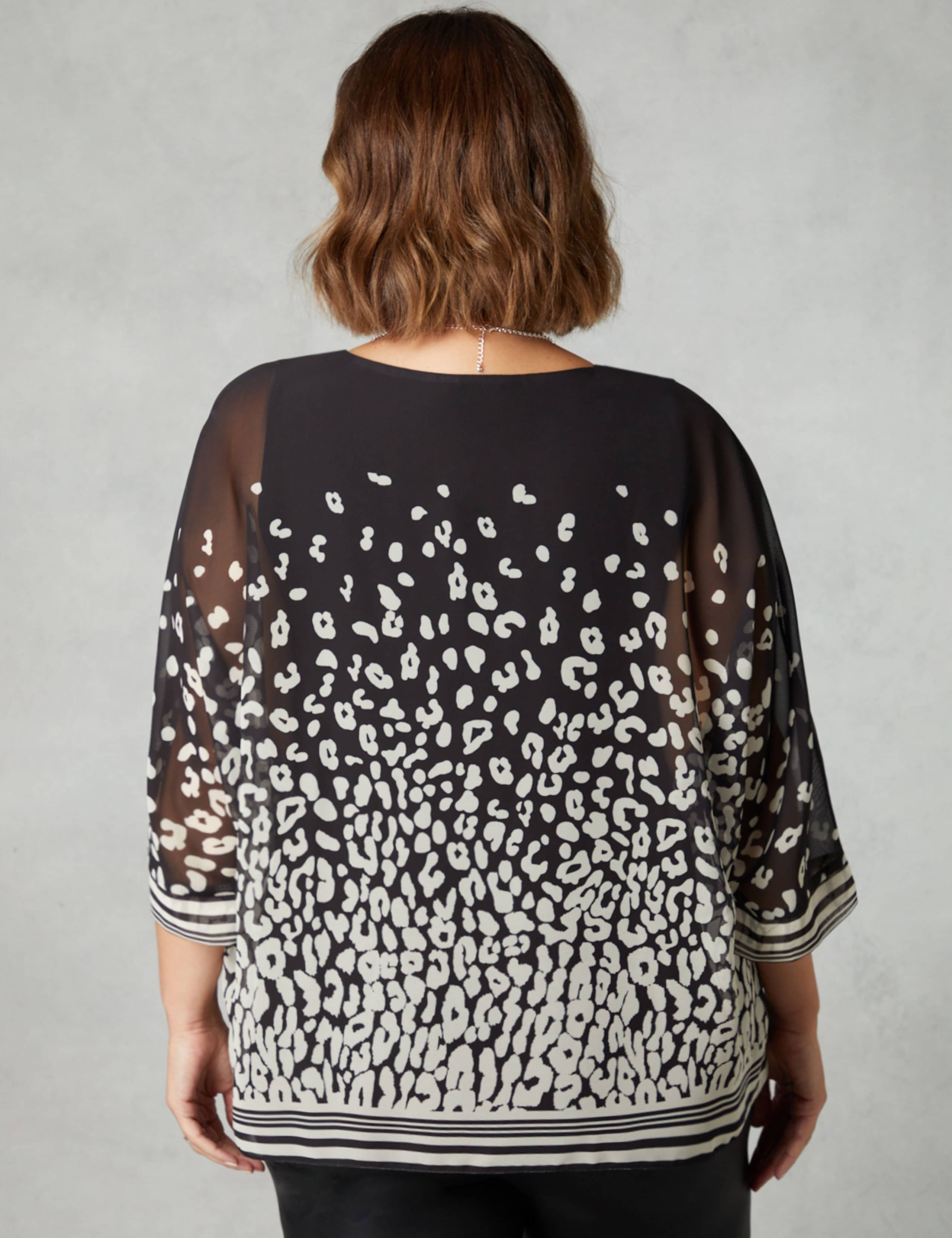 Animal Print Round Neck Oversized Top 5 of 5