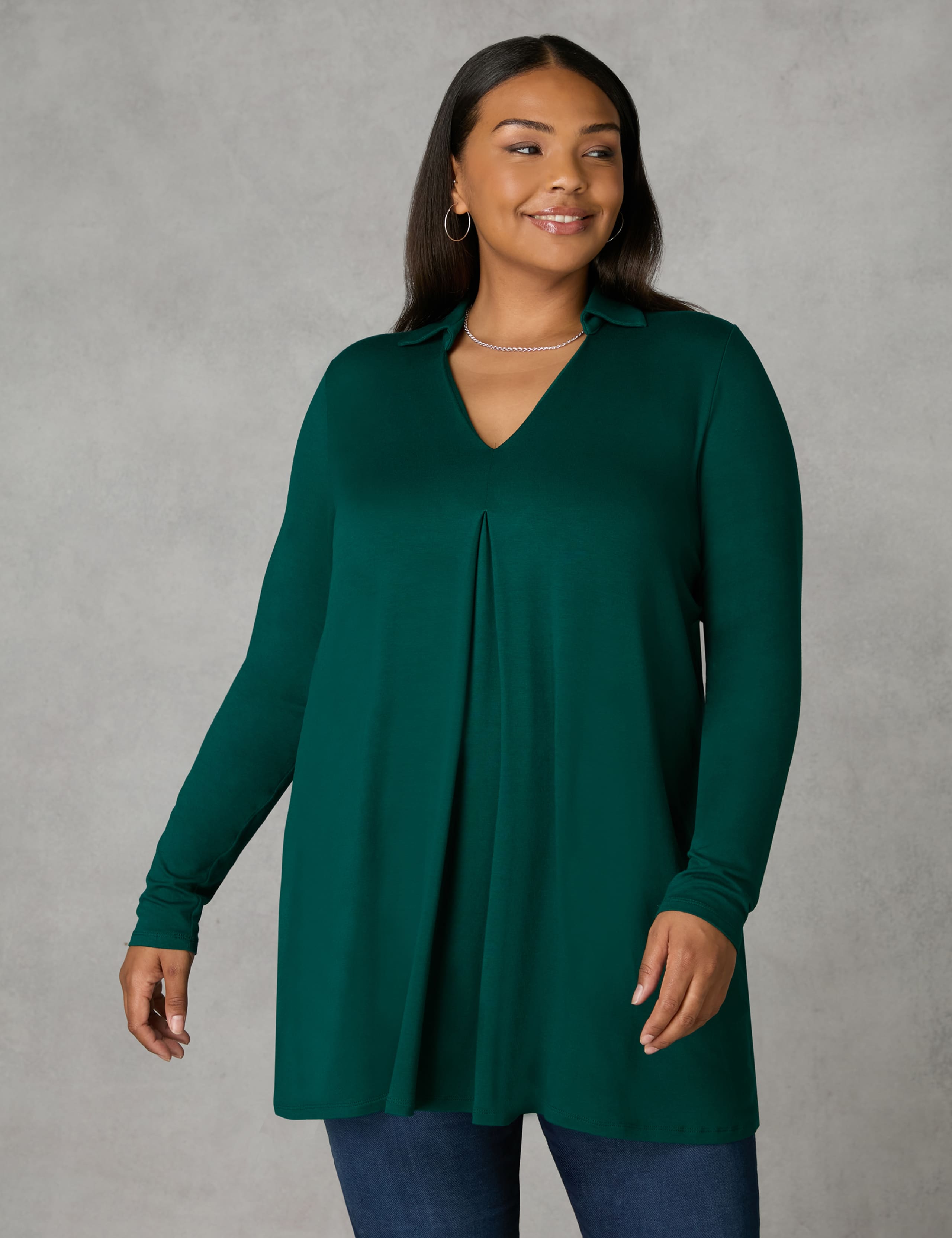 Jersey V-Neck Tunic 1 of 3