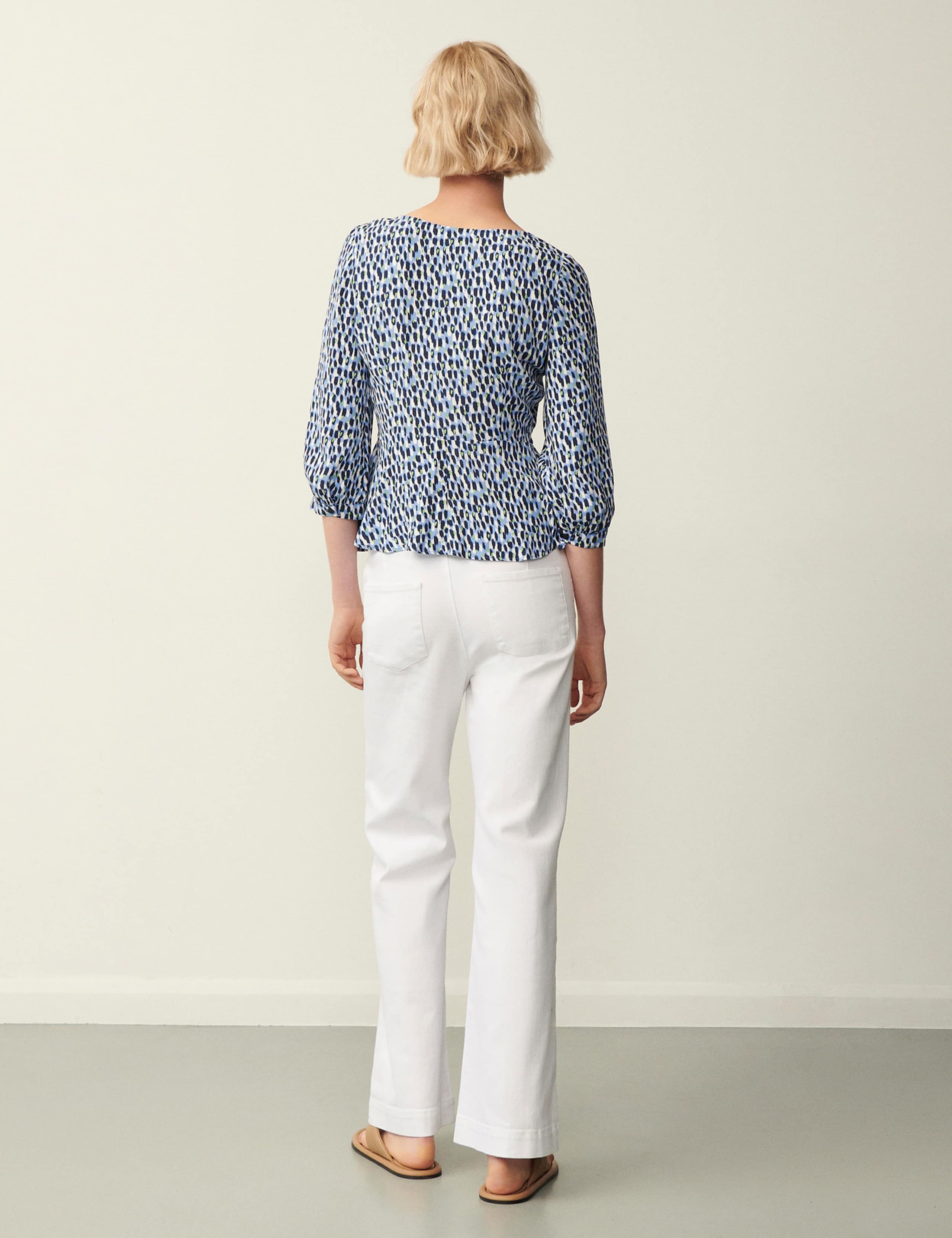 Printed Tie Front Top 4 of 4