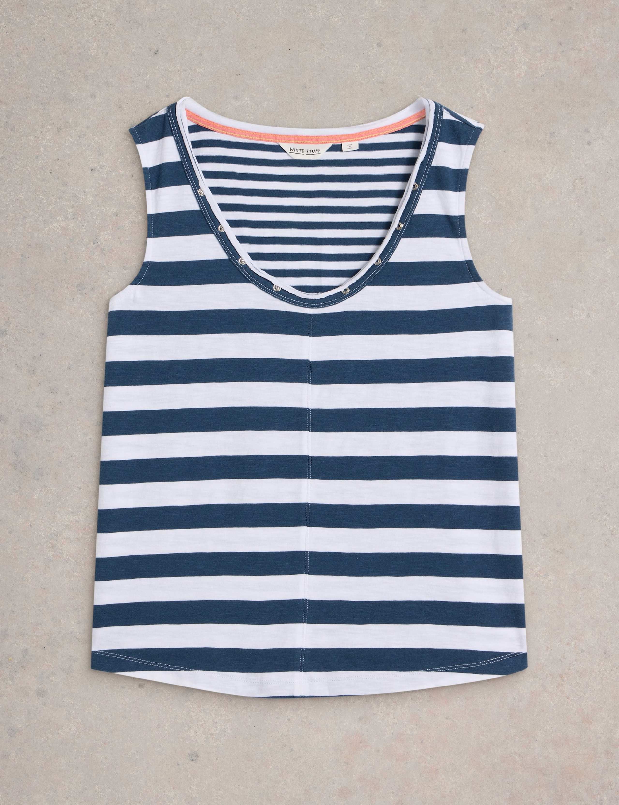 Pure Cotton Striped Vest 2 of 6