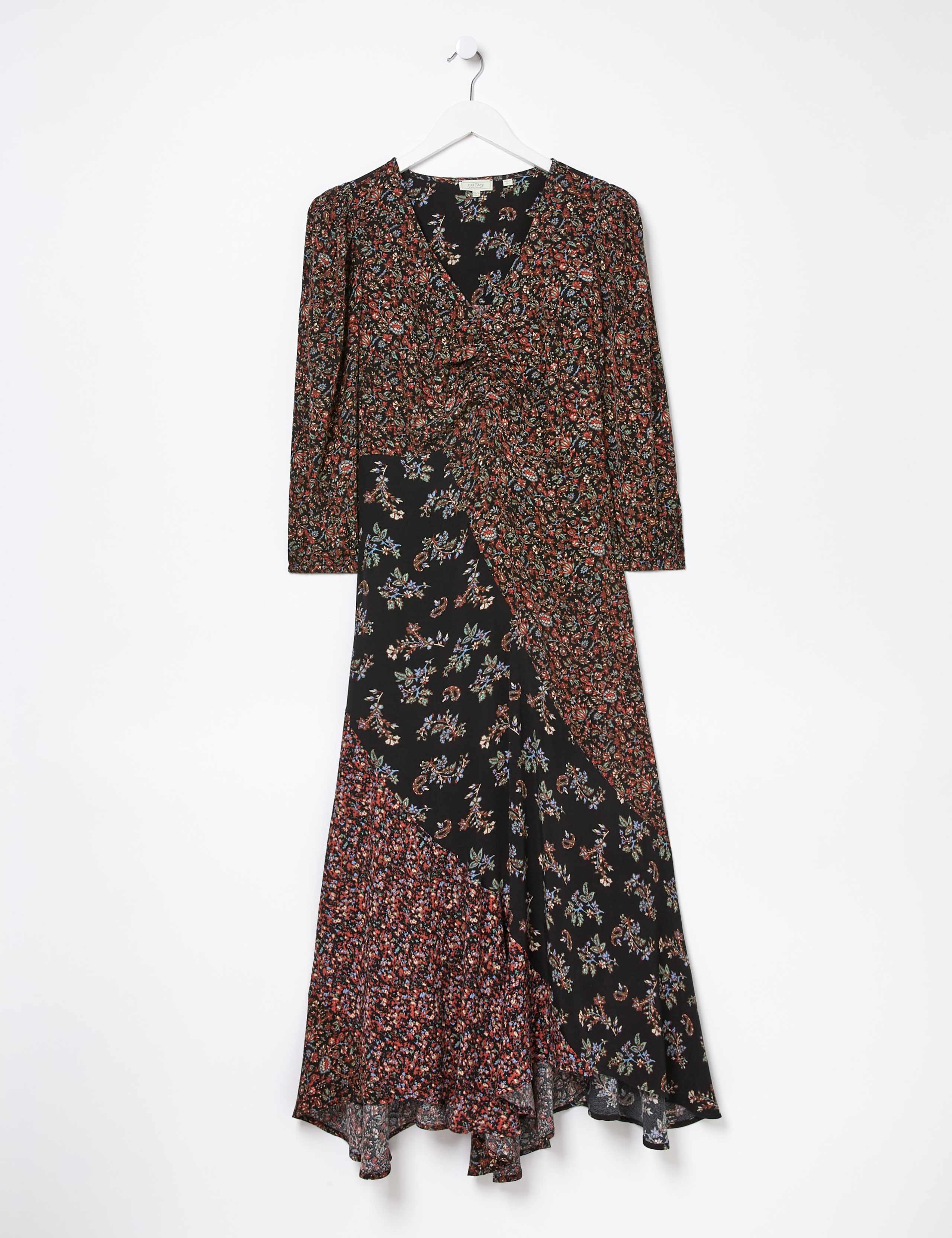 Floral V-Neck Midi Tiered Dress 2 of 5