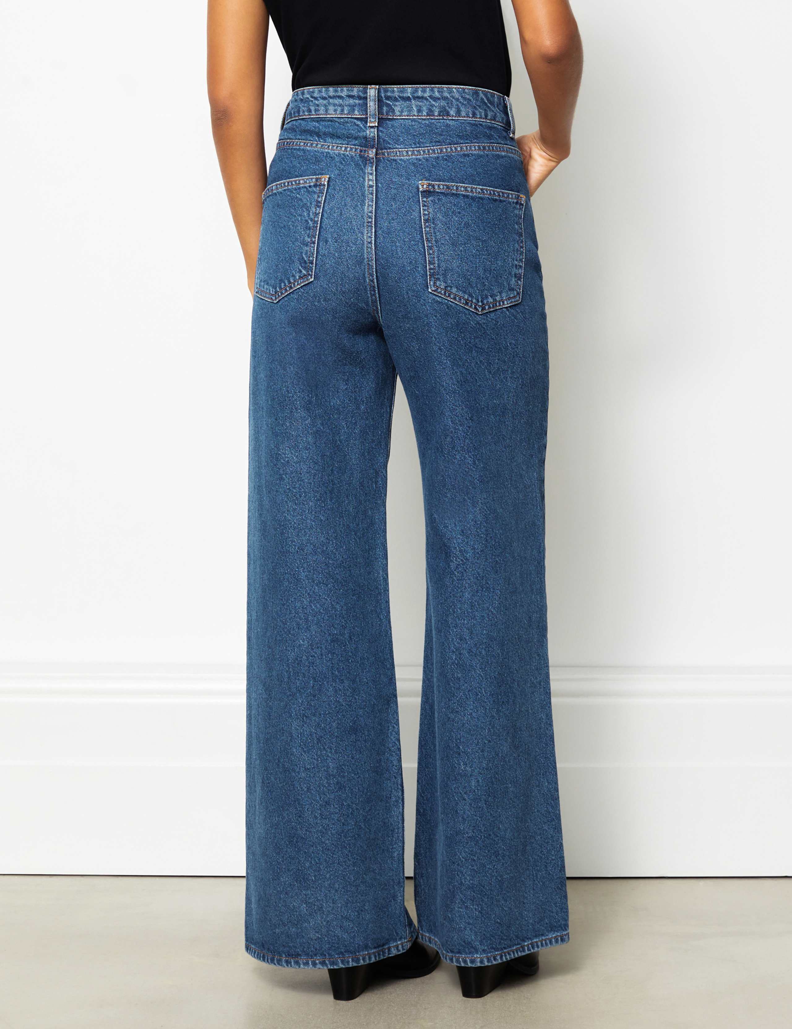 Mid Rise Wide Leg Jeans 4 of 5