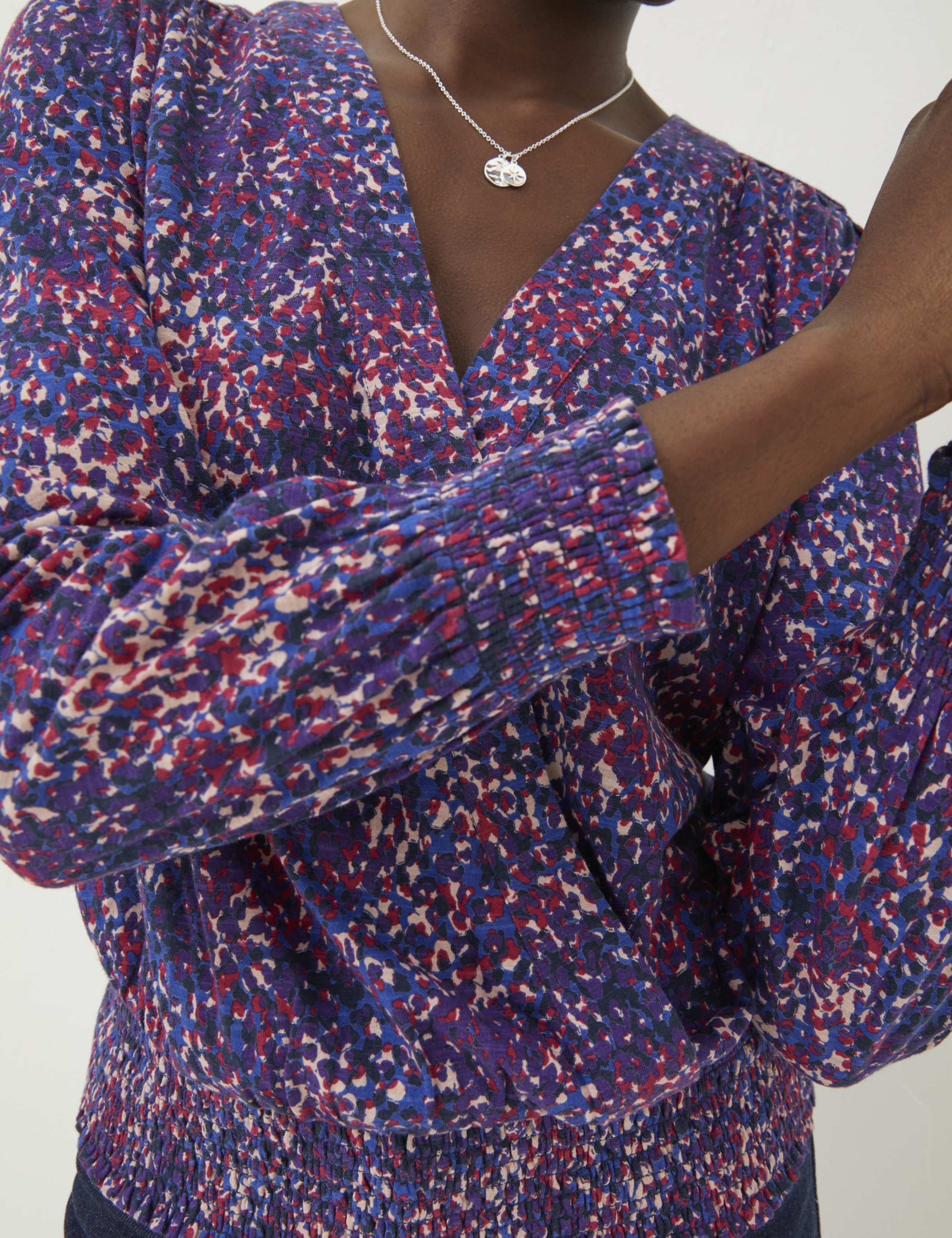 Pure Cotton Printed Wrap Top 3 of 4