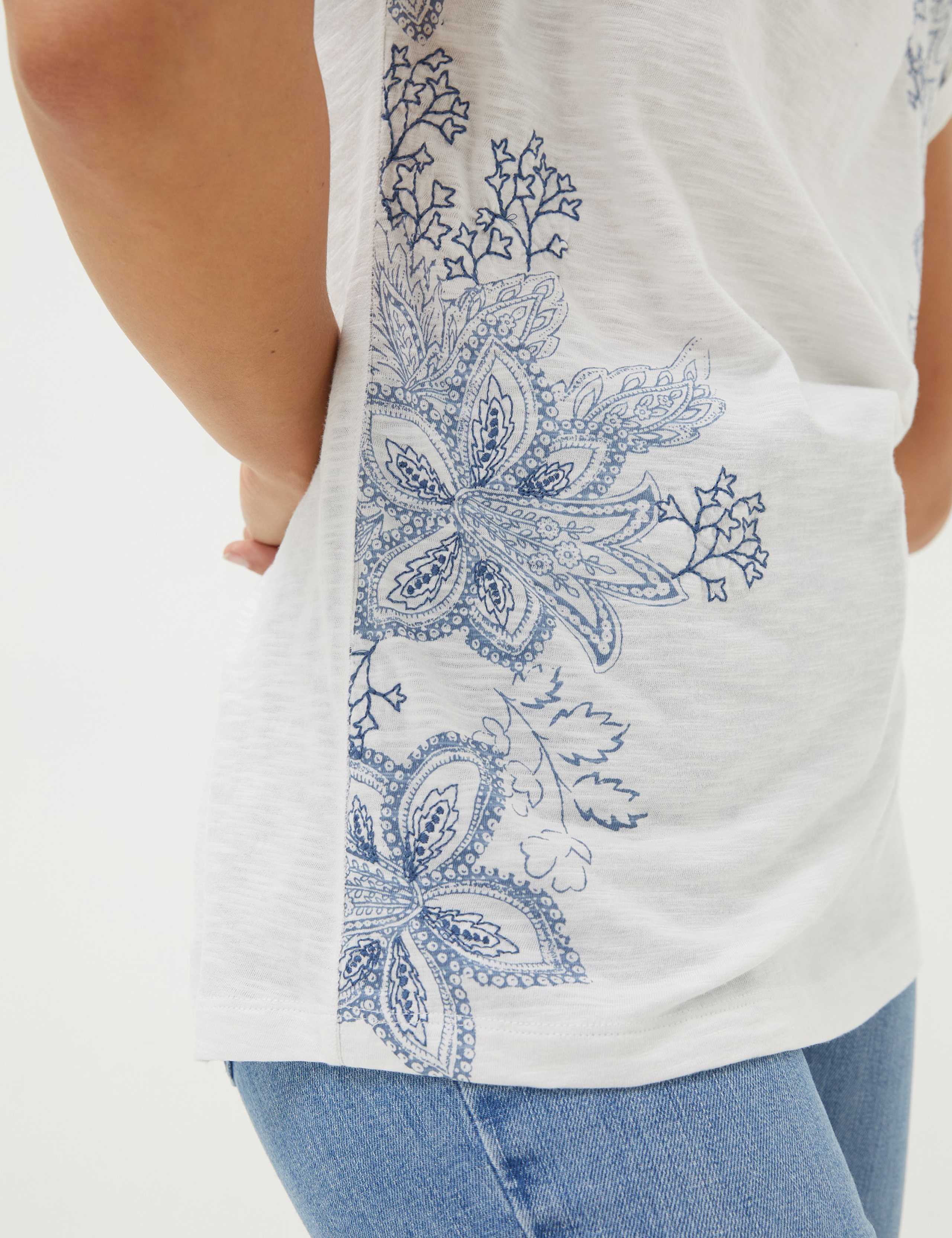 Cotton Modal Blend Floral T-Shirt 5 of 5