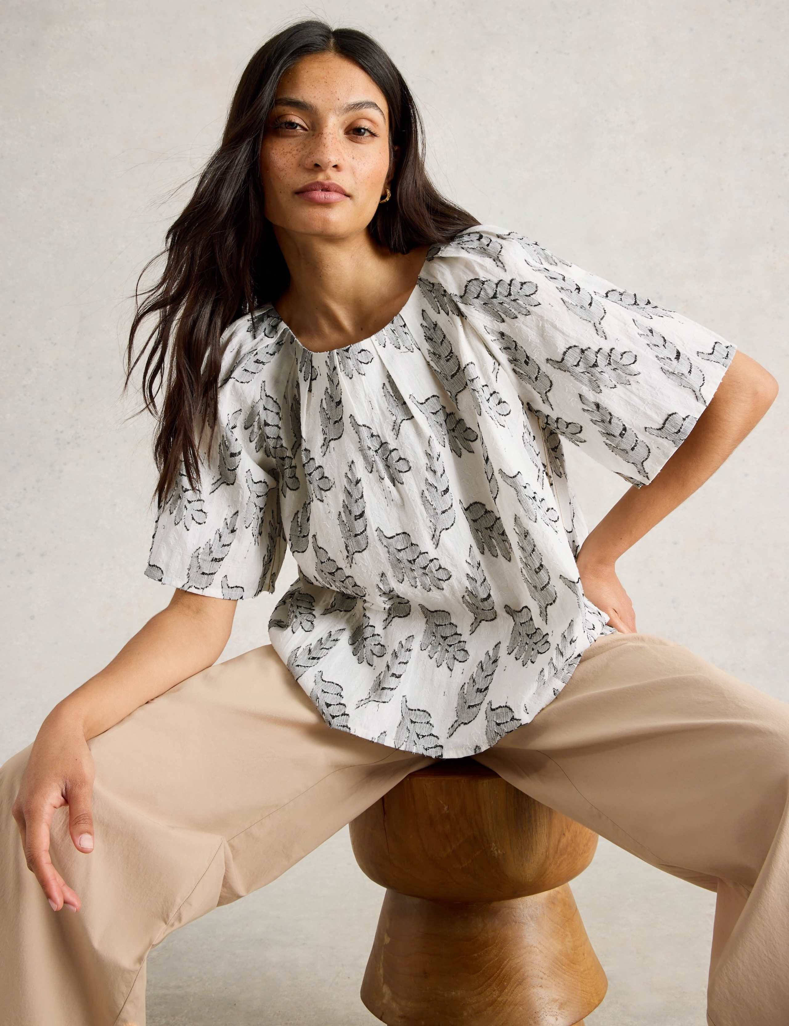 Pure Cotton Jacquard Top 5 of 6