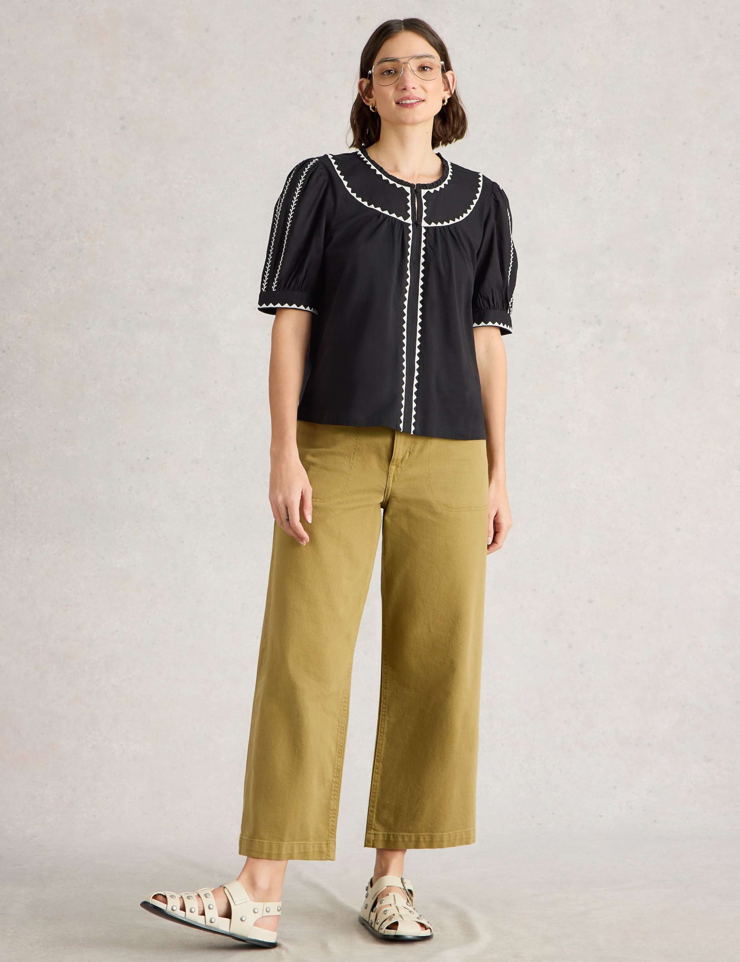 Pure Cotton Embroidered Top 3 of 6
