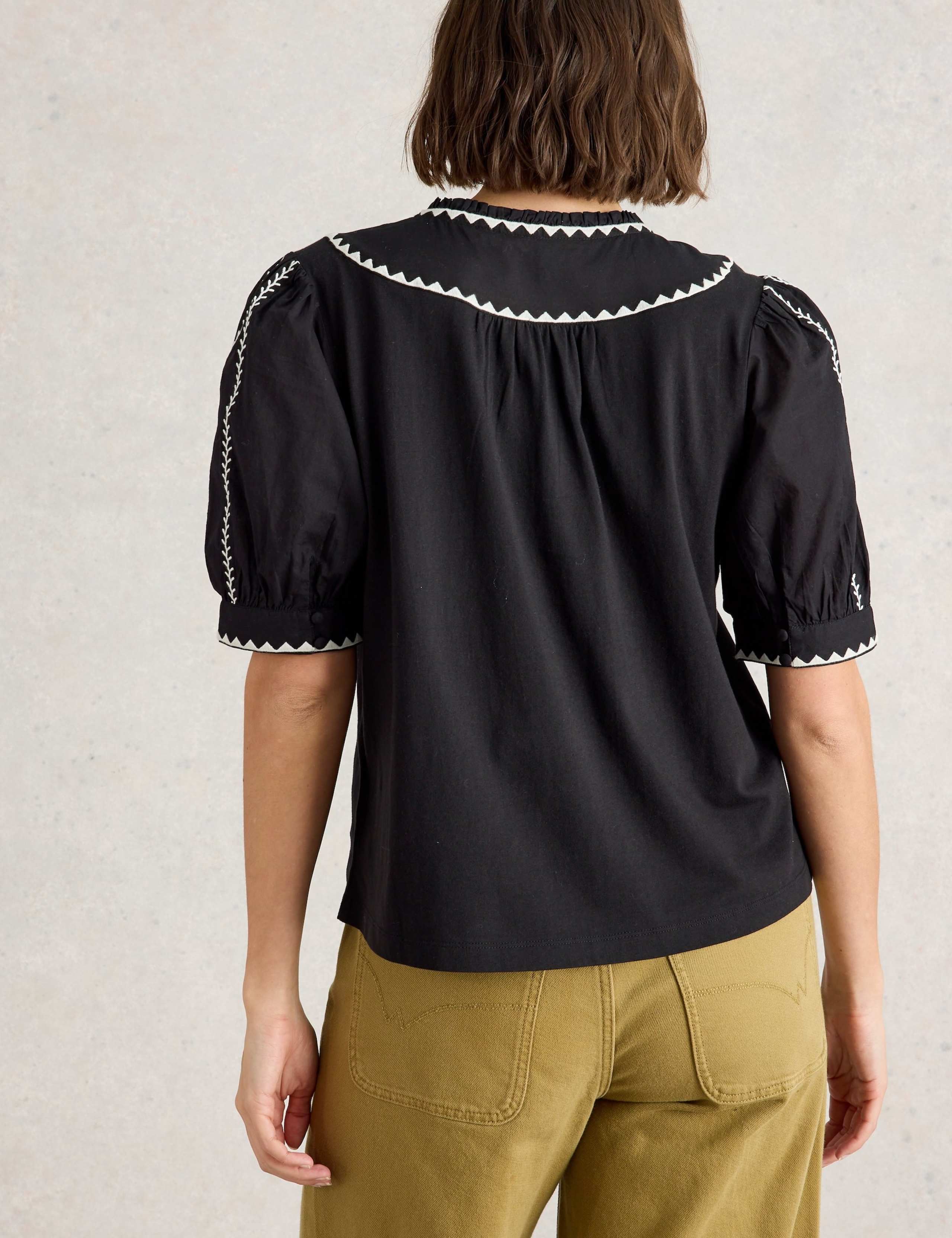 Pure Cotton Embroidered Top 4 of 6