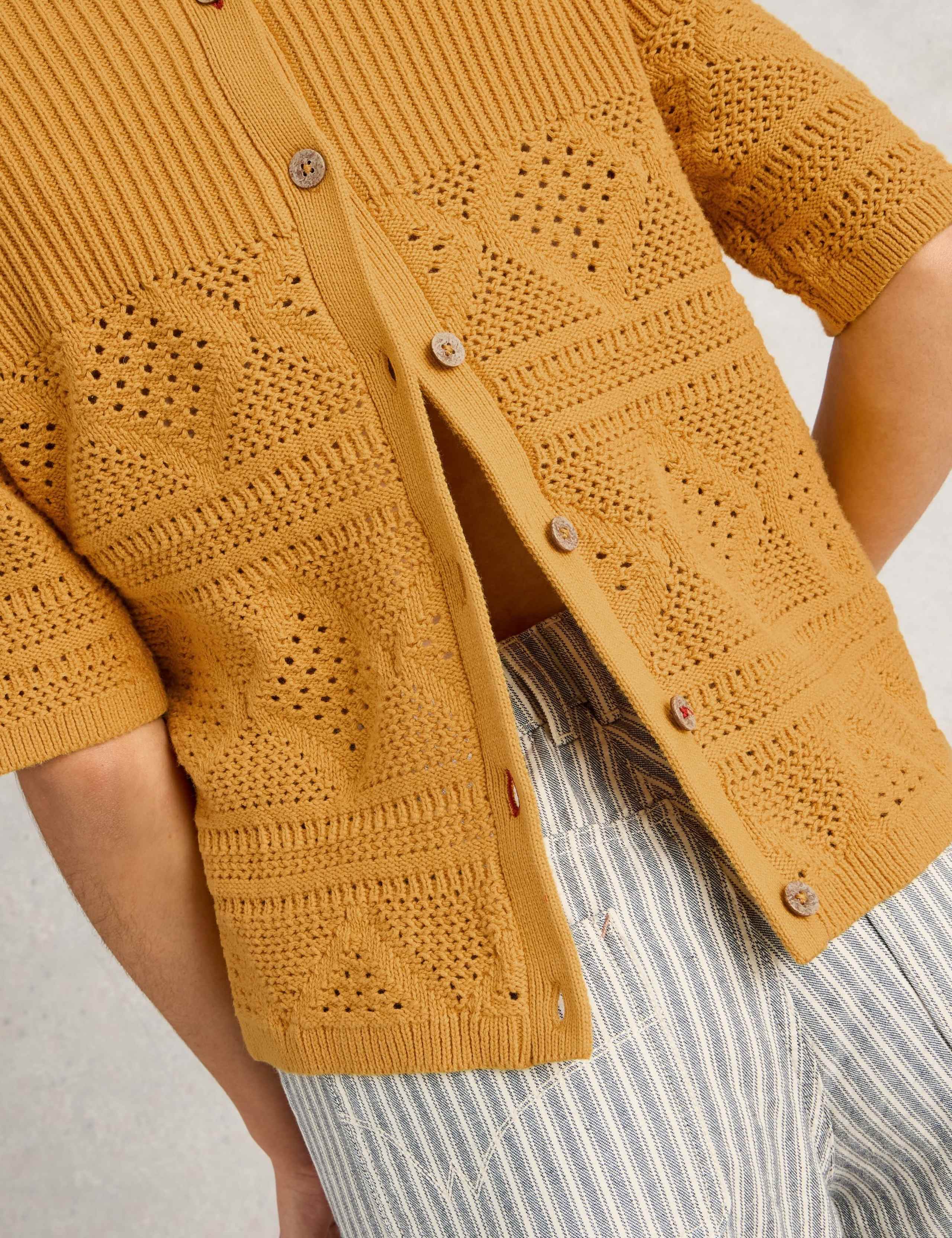 Pure Cotton Stitch Detail Knitted Top 5 of 6