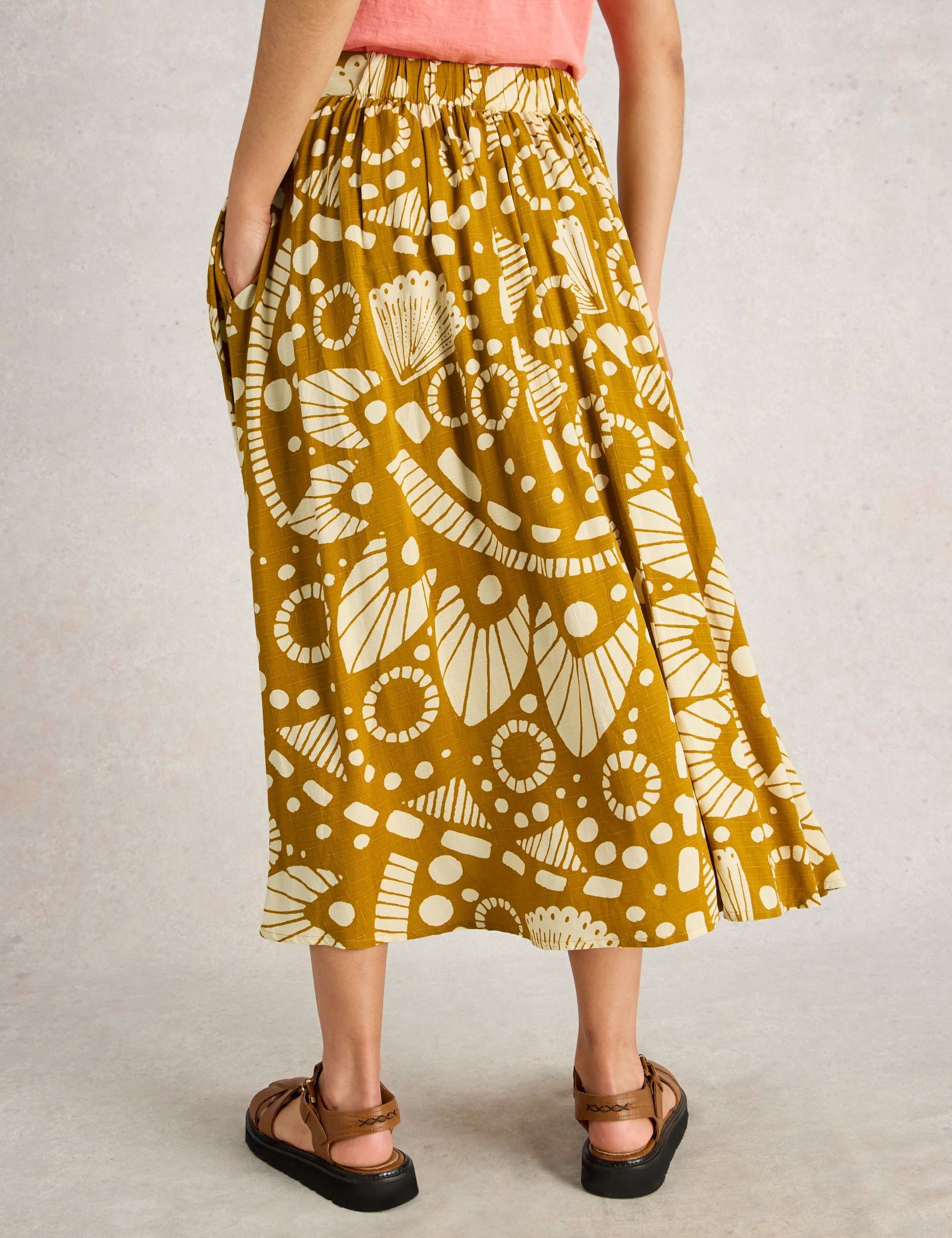 Printed Midi A-Line Skirt 4 of 6