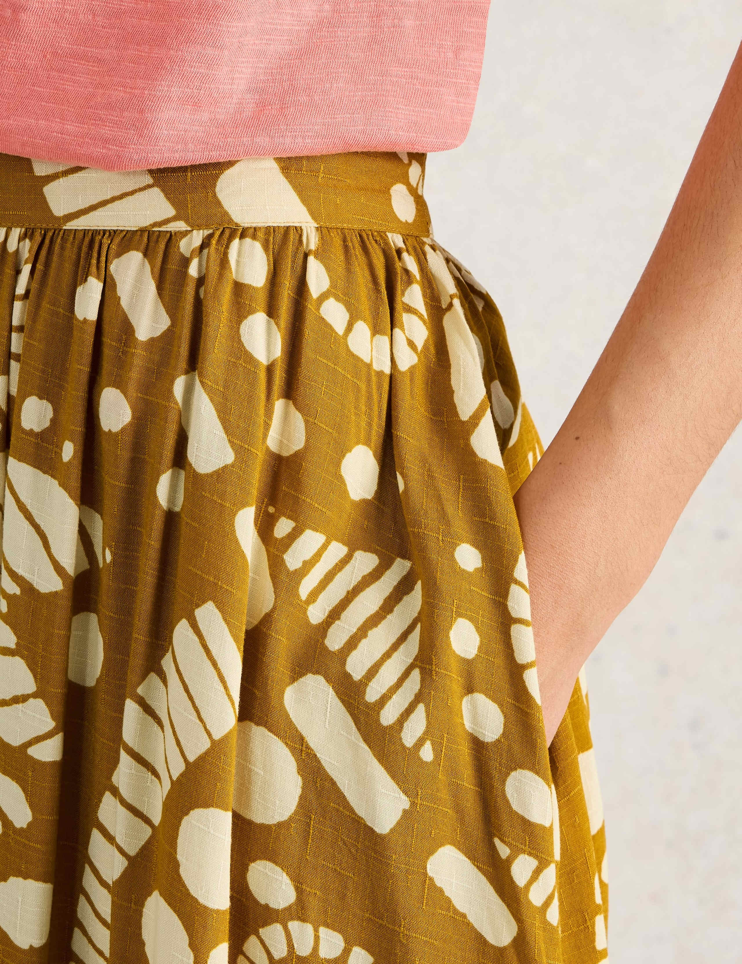 Printed Midi A-Line Skirt 5 of 6
