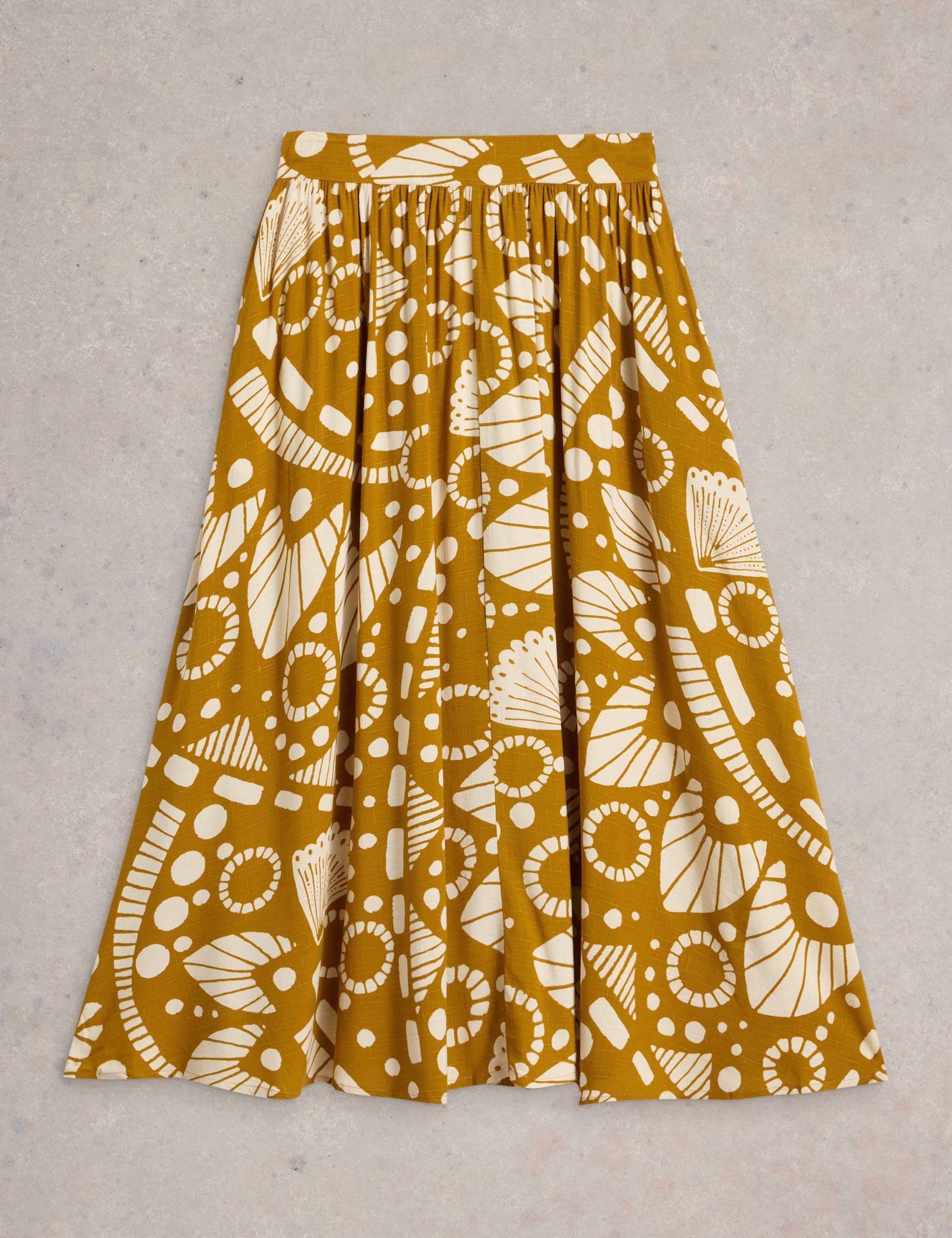 Printed Midi A-Line Skirt 2 of 6